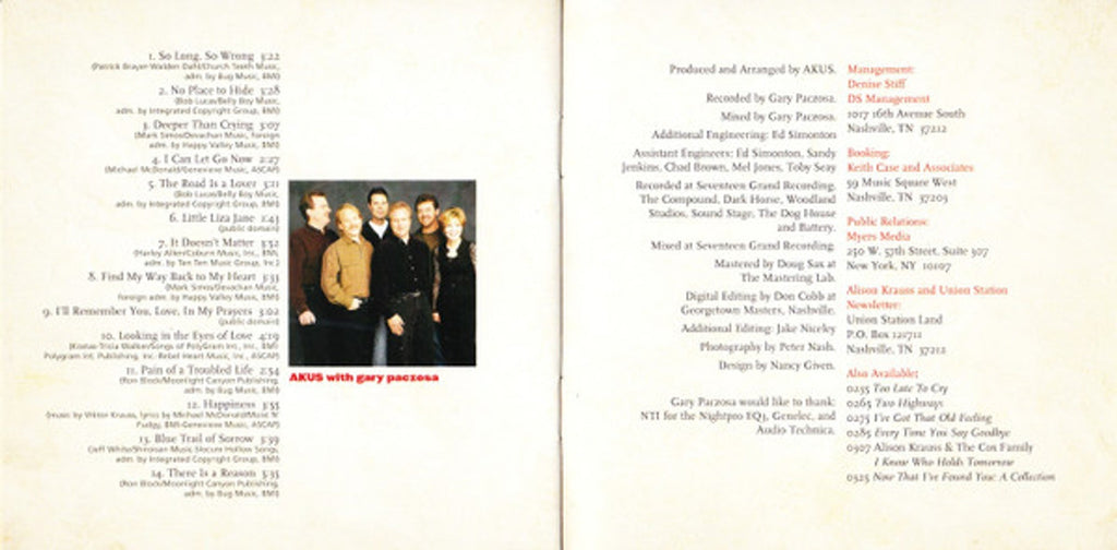 Alison Krauss – So Long So Wrong Music CD