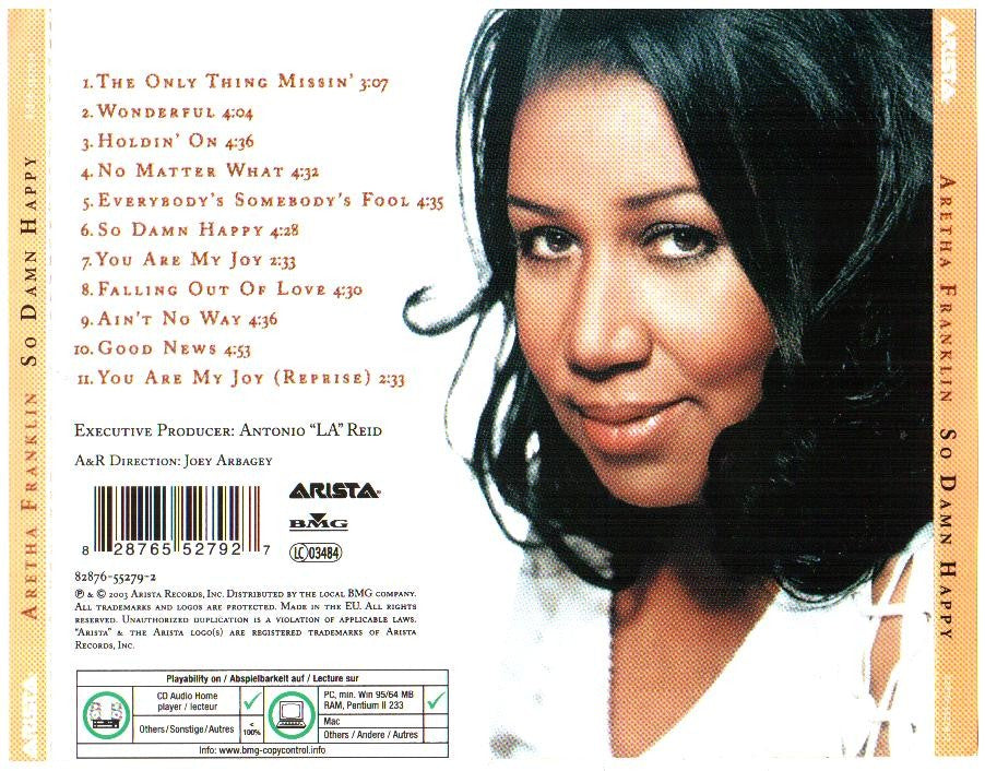 Aretha Franklin – So Damn Happy Music CD