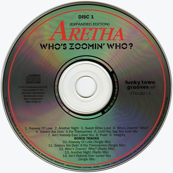 Aretha Franklin – Who's Zoomin' Who Music CD