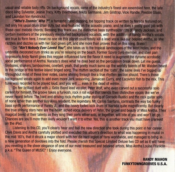 Aretha Franklin – Who's Zoomin' Who Music CD