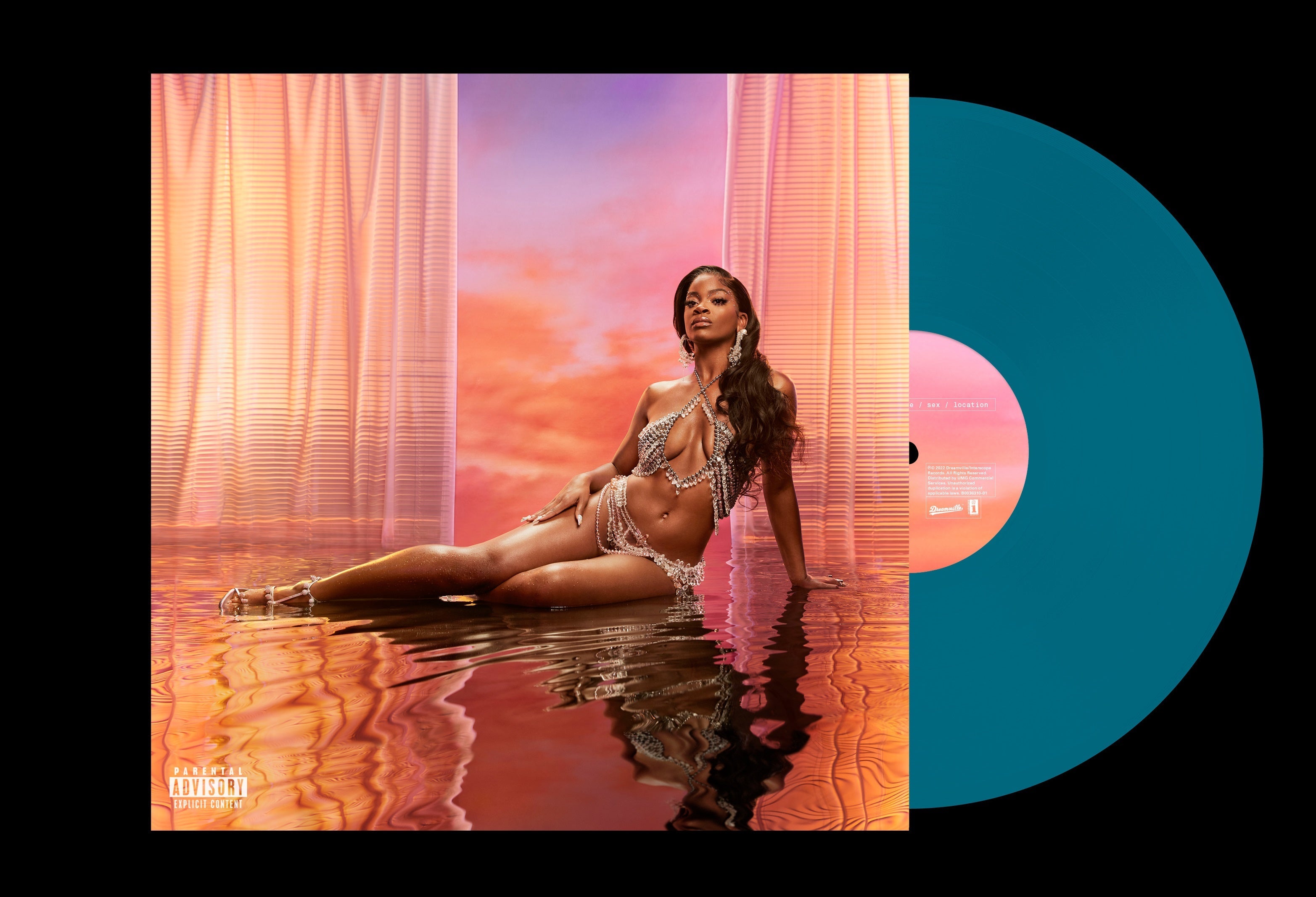 Ari Lennox age/sex/location [Sea Blue LP] Vinyl Record