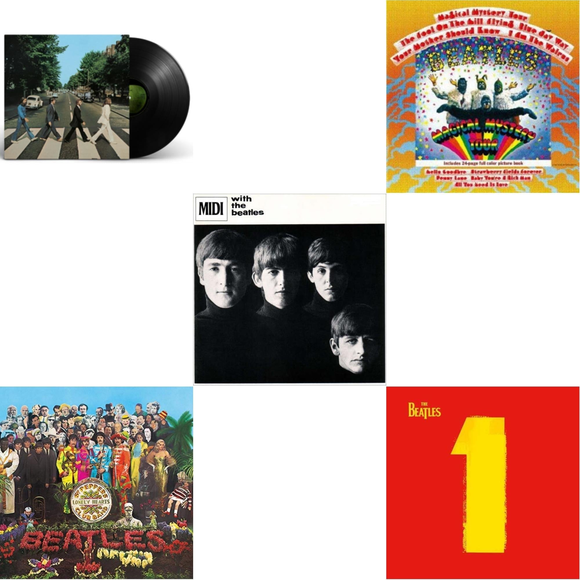 With The Beatles & Magical Mystery Tour & 1 (2015 Reissue) & Sgt. Pepper's Lonely Hearts Club Band (2017 Stereo Mix/180G/Original Stencils) & Abbey Road Anniversary