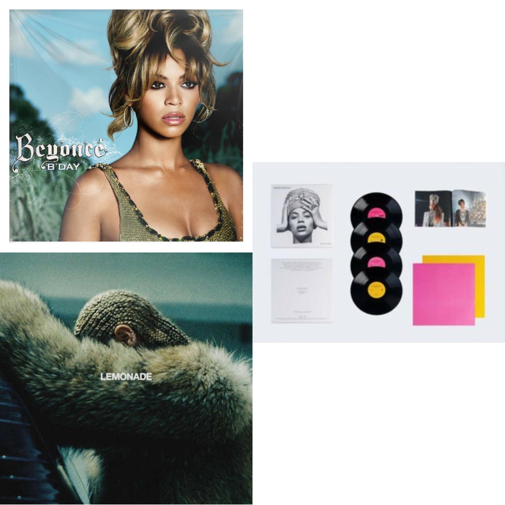Beyonce - B'day (2LP/180G) & Lemonade (Limited 180G Yellow LP Vinyl/Dl Card Includes Audio & Video) & Homecoming: The Live Album (4LP/Slipcase Jacket/Booklet)