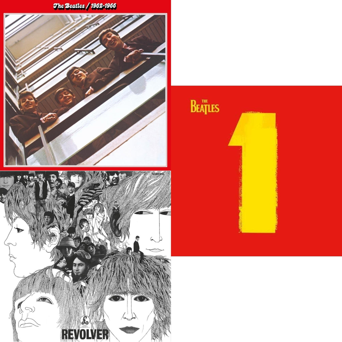 Revolver Special Edition & Beatles 1962-1966 (2023) (Red Vinyl/3LP) (Half-Speed) & 1 (2015 Reissue)