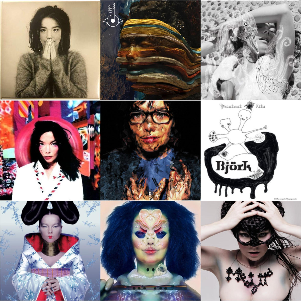 Bjork - Debut & Bastards: Remix & Vespertine & Post & Selma Songs & Greatest Hits & Homogenic & Utopia & Medulla - LP Vinyl Bundle