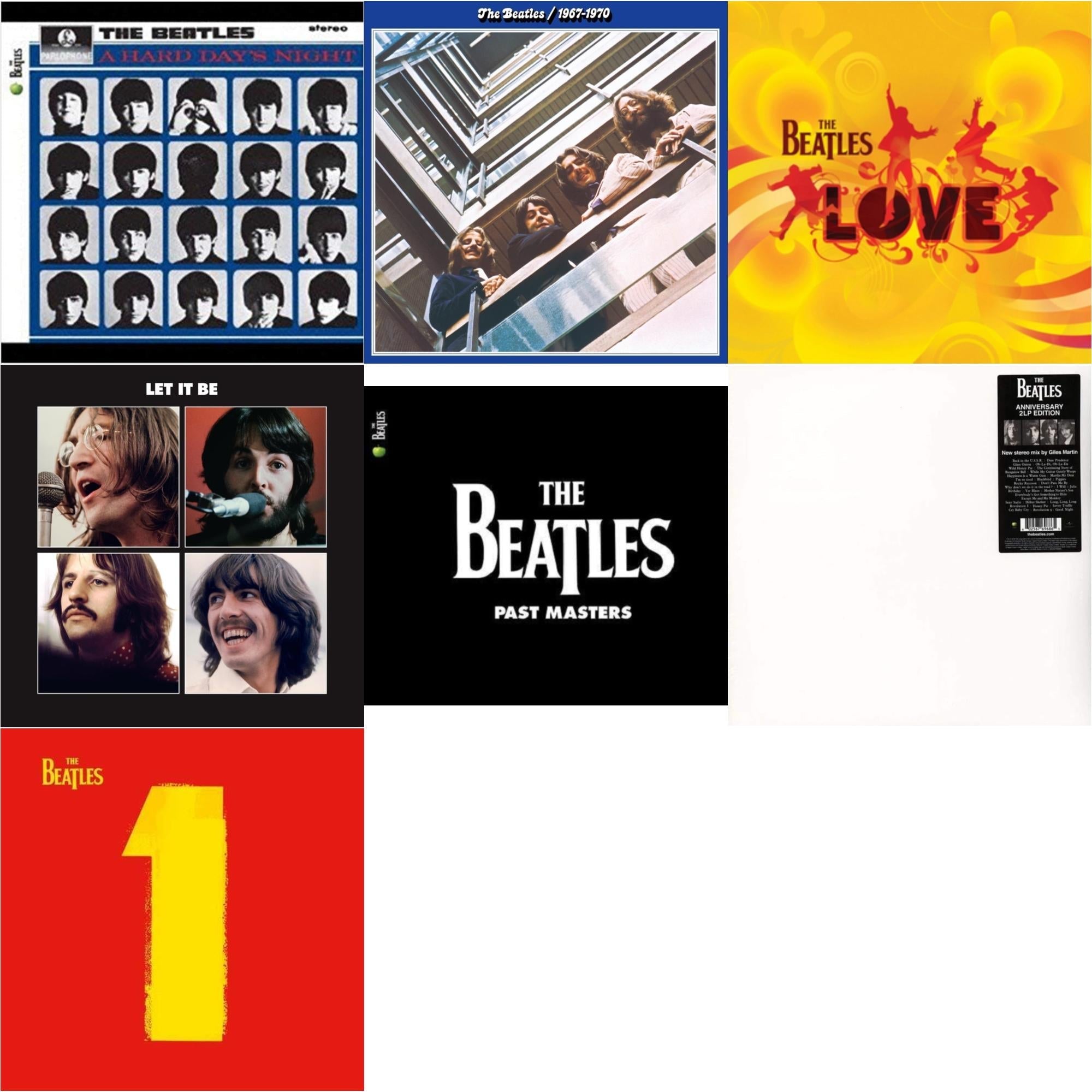 Hard Day's Night & Past Masters 1 & 2 & Beatles 1967-1970 (2023 Edition) (Half-Speed) (3LP) & Let It Be Special Edition & Love  & 1 (2015 Reissue) & Beatles (The White Album) (2LP)