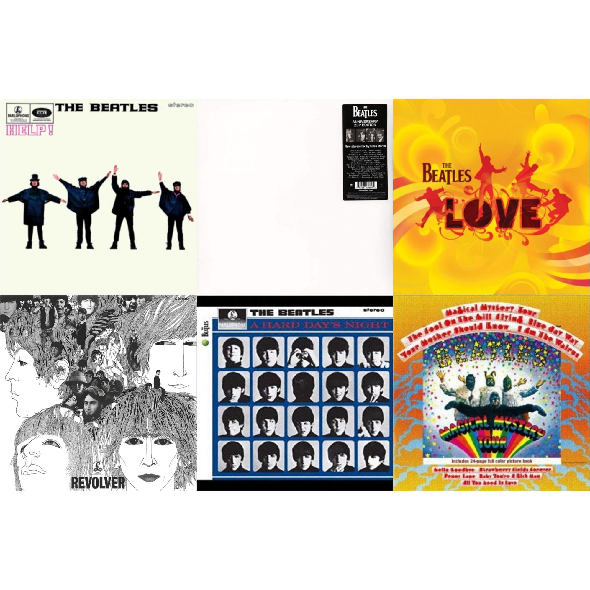 Hard Day's Night & Help & Magical Mystery Tour & Revolver Special Edition & Love  & Beatles (The White Album) (2LP)