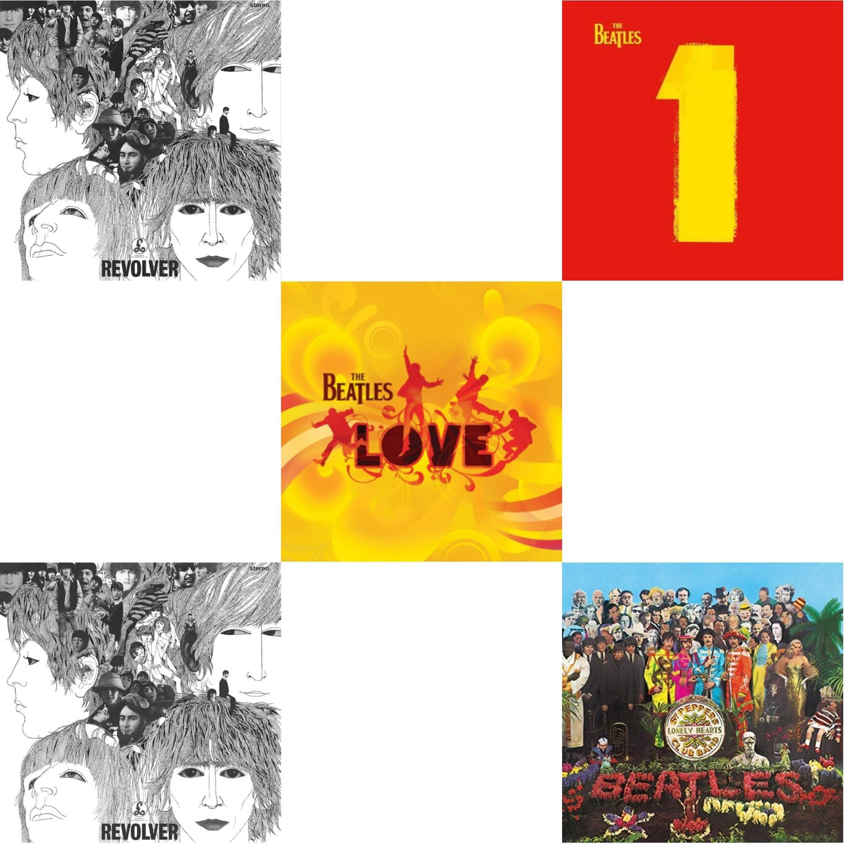 Revolver Special Edition & Revolver - Special Edition (Picture Disc) & Love  & 1 (2015 Reissue) & Sgt. Pepper's Lonely Hearts Club Band (2017 Stereo Mix/180G/Original Stencils)