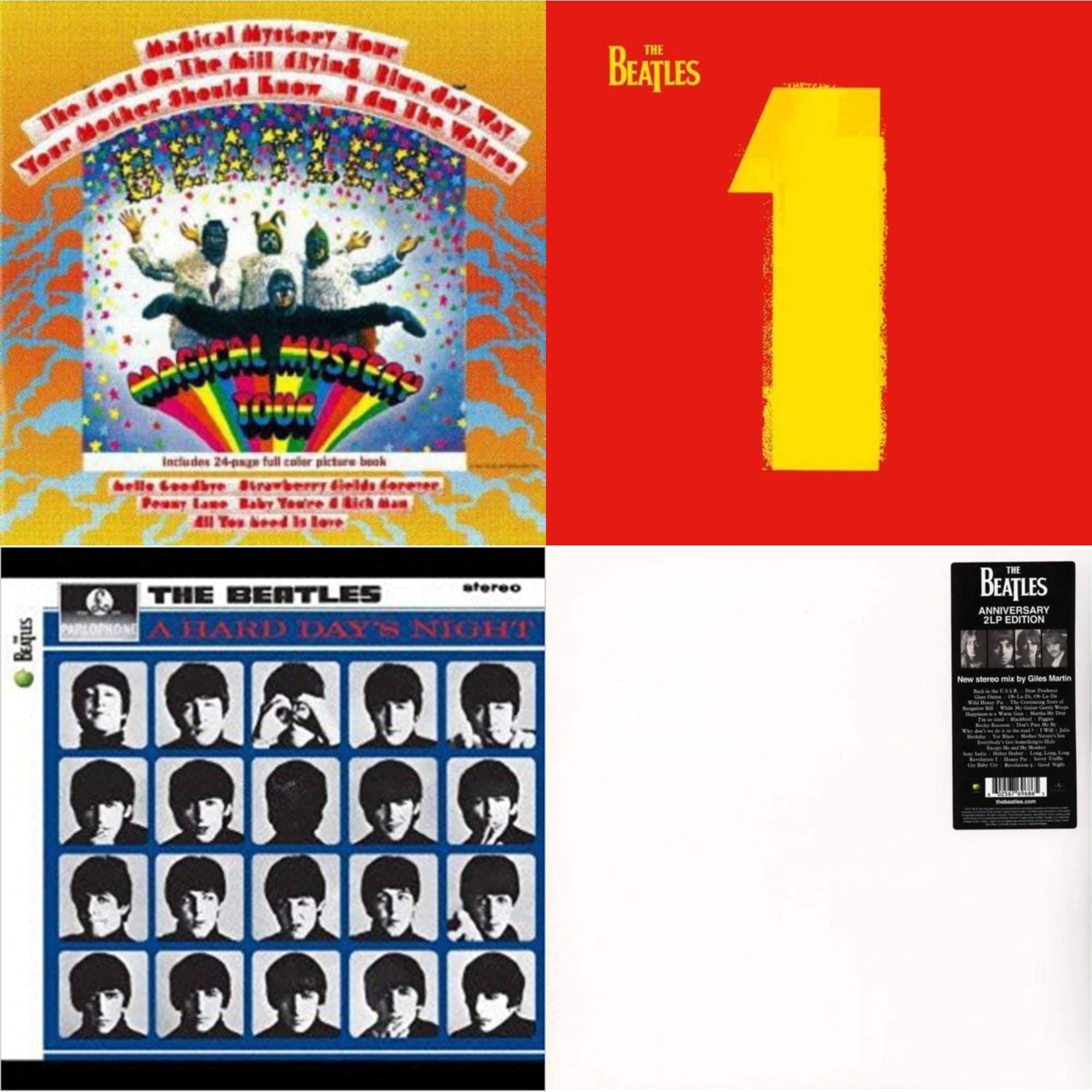 Hard Day's Night & Magical Mystery Tour & 1 (2015 Reissue) & Beatles (The White Album) (2LP)