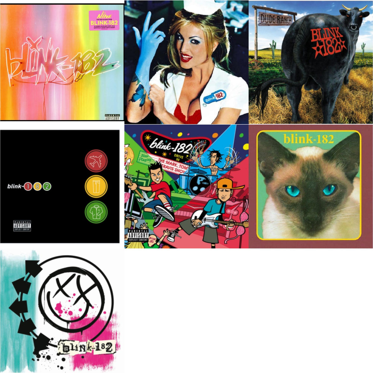 Nine (140G) & Enema Of The State (X) & Dude Ranch & Take Off Your Pants & Jacket & Mark Tom & Travis Show (Enema Strikes Back) & Cheshire Cat & Blink-182