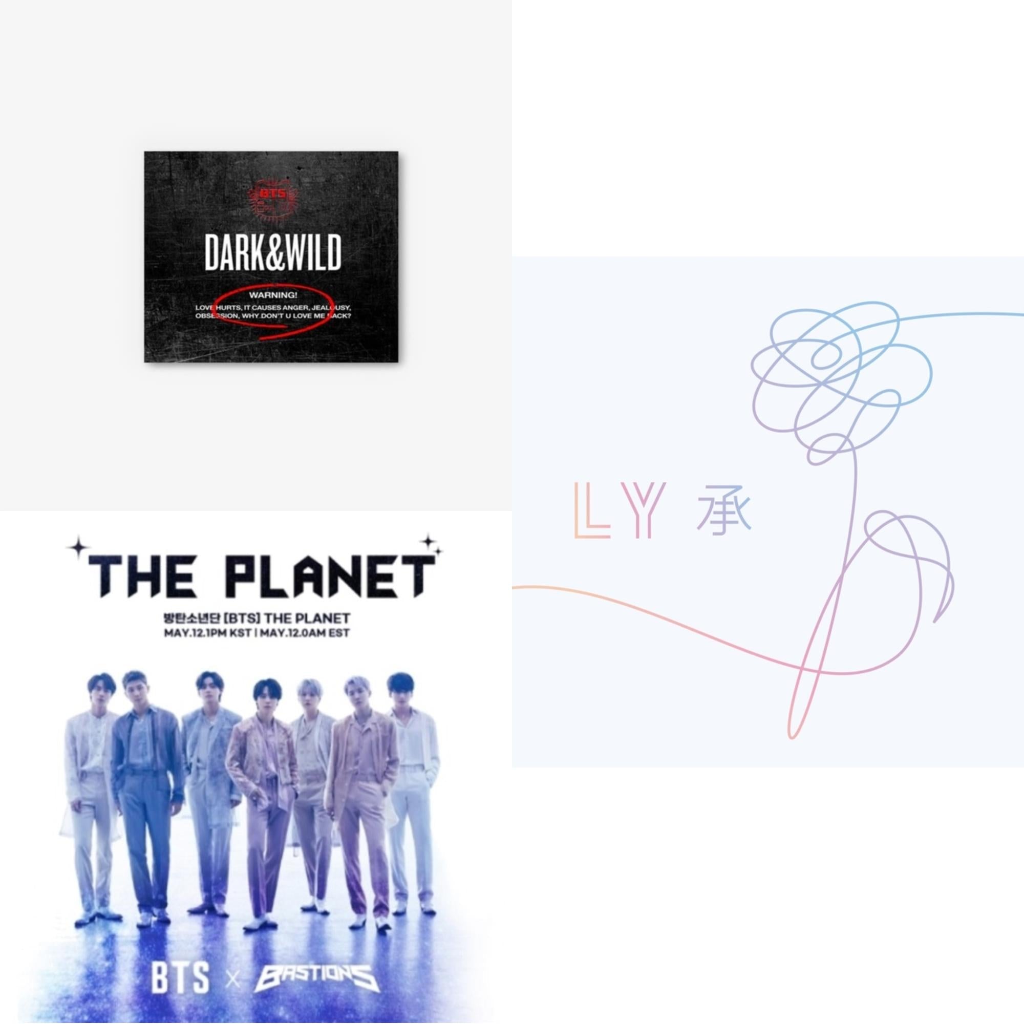 Bts - Dark & Wild & Planet (Bastions Ost) & Love Yourself: Her (4 Different Versions In Photobook) - CD Bundle