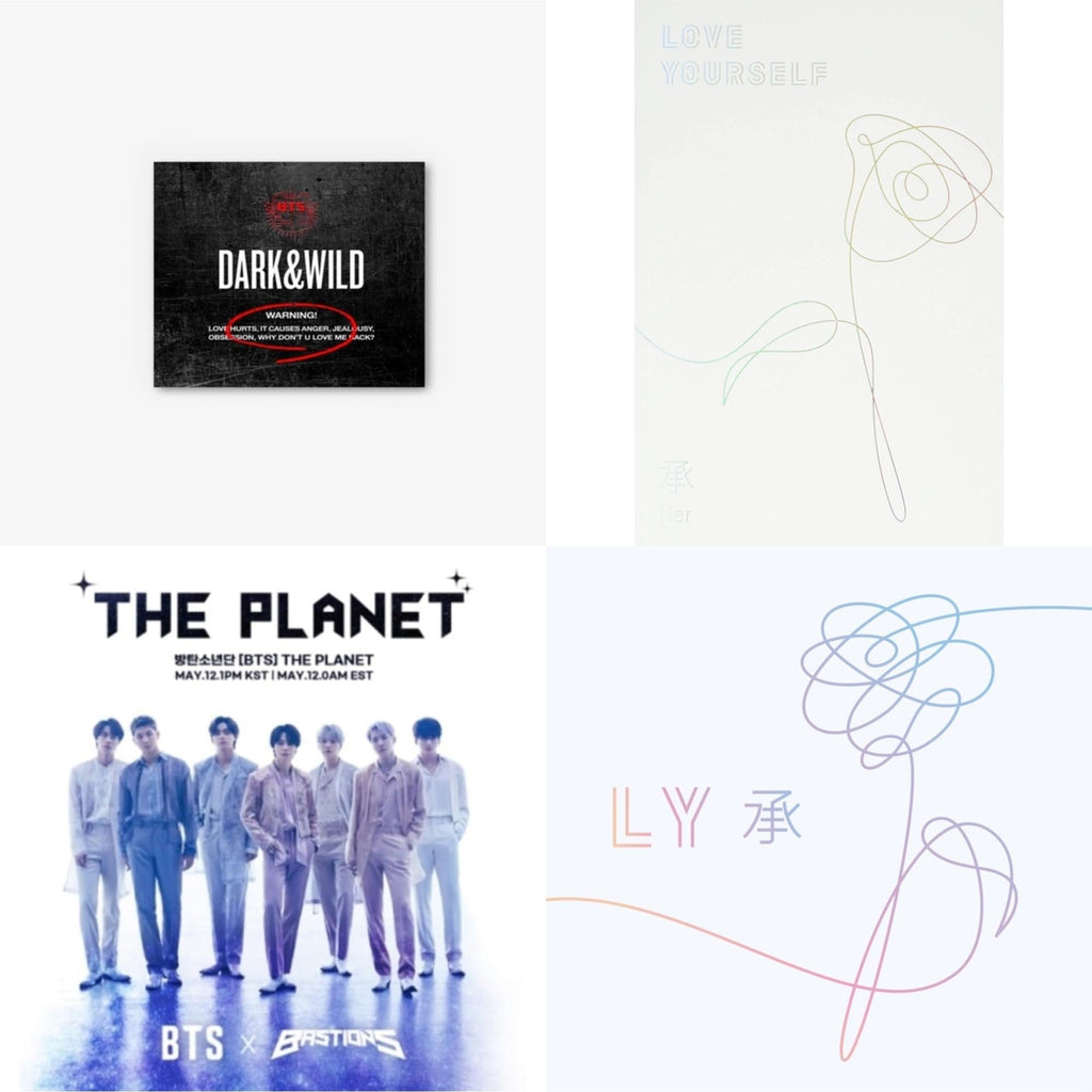 Bts - Dark & Wild & Love Yourself: Her (Photobook) & Planet (Bastions Ost) & Love Yourself: Her (4 Different Versions In Photobook) - CD Bundle