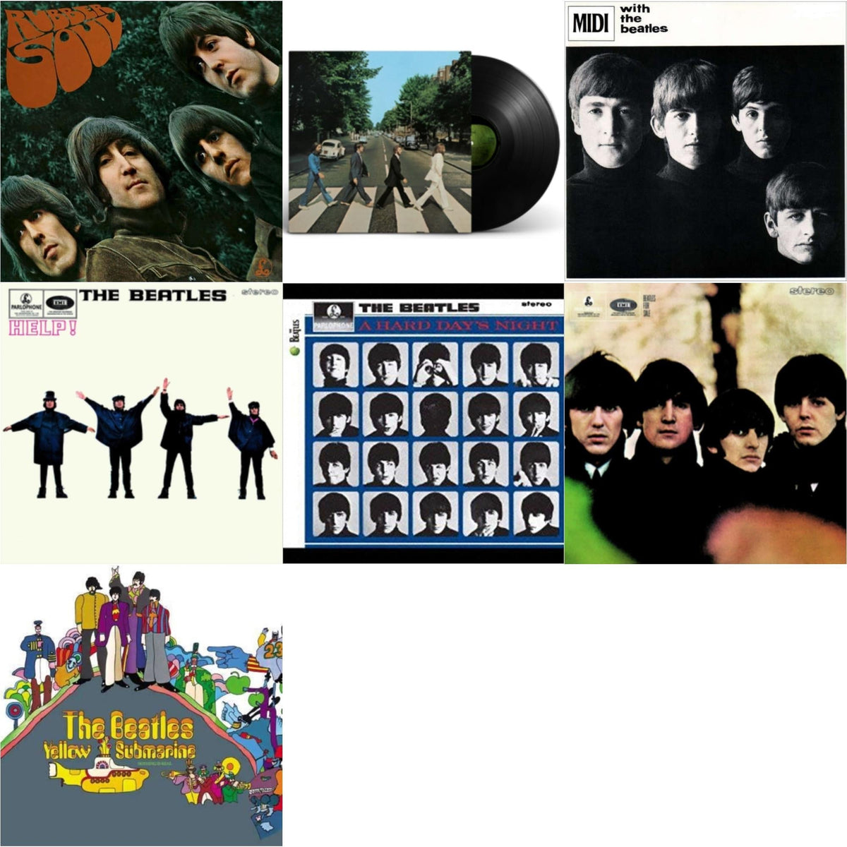 Hard Day's Night & Beatles For Sale & Help & Rubber Soul & With The Beatles & Yellow Submarine & Abbey Road Anniversary