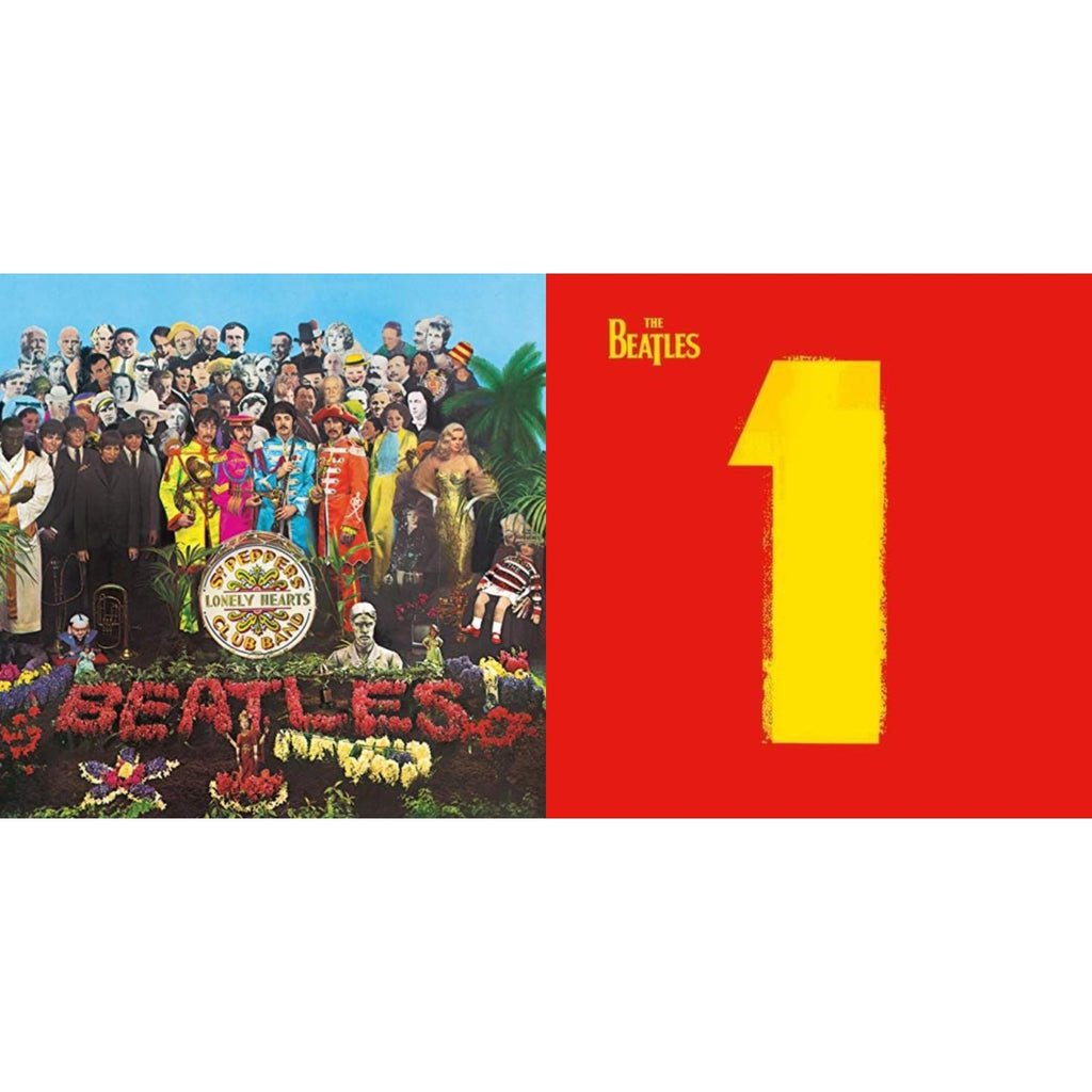 Beatles - Sgt. Pepper's Lonely Hearts Club Band (2017 Stereo Mix/180G/Original Stencils) & 1 (2015 Reissue) - LP Vinyl Bundle