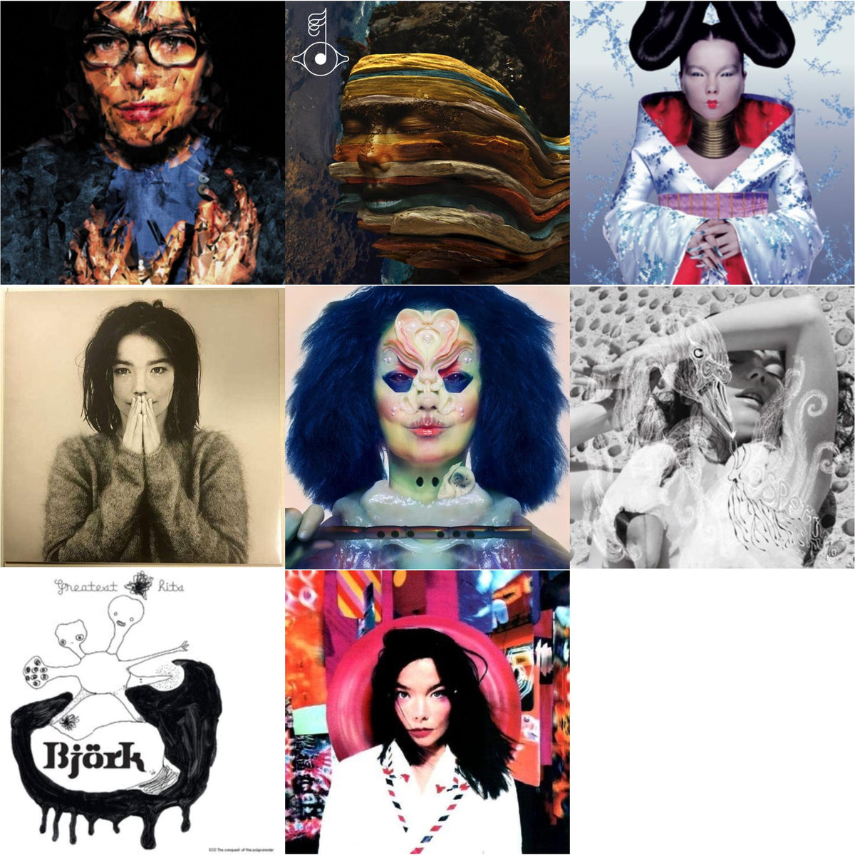 Bjork - Debut & Homogenic & Post & Vespertine & Greatest Hits & Utopia & Selma Songs & Bastards: Remix - LP Vinyl Bundle