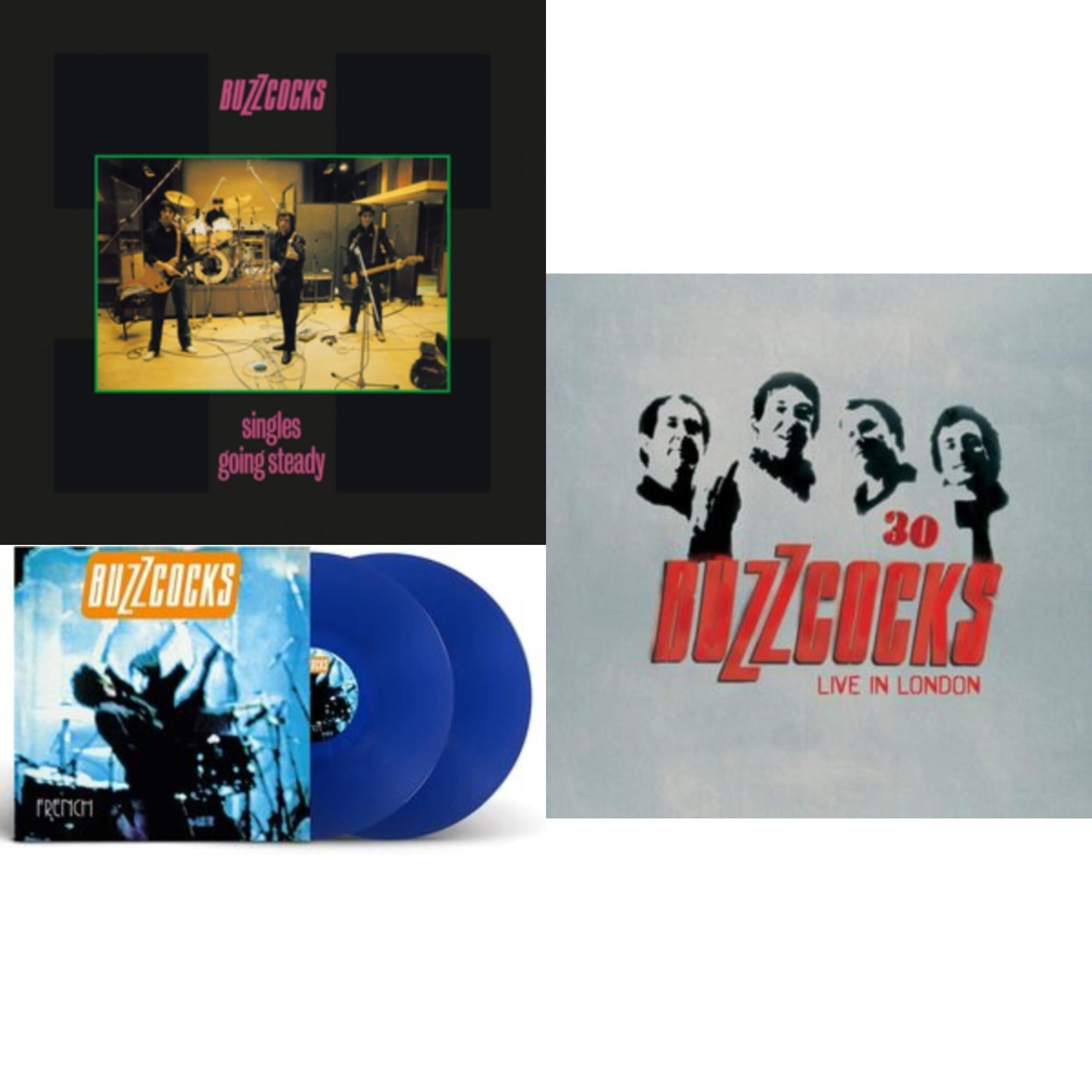 Buzzcocks - 30 (Live In London) (2LP/Red Vinyl) & French (Blue Vinyl/2LP) & Singles Going Steady (Dl Card)