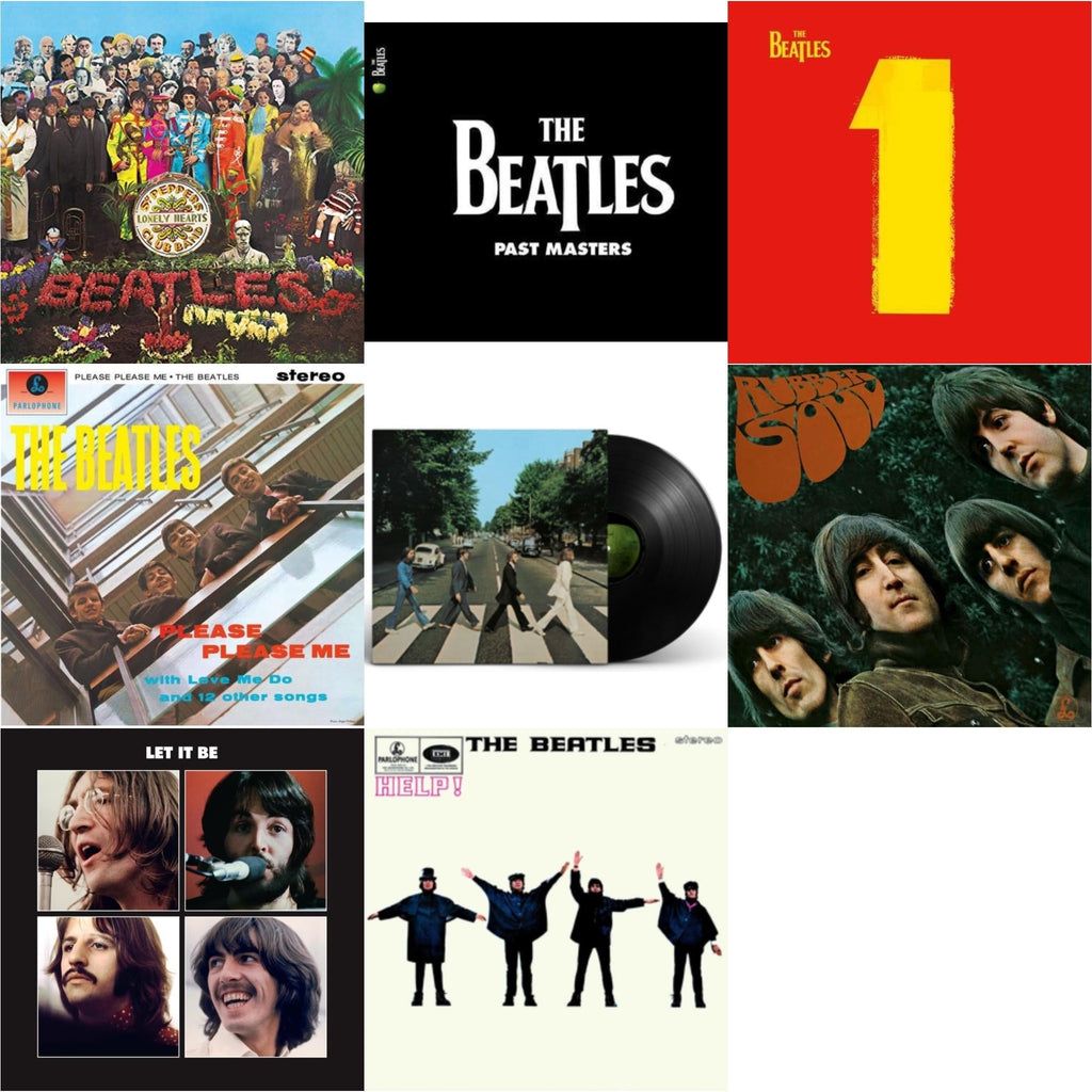 Beatles - Help & Please Please Me & Rubber Soul & Past Masters 1 & 2 & Let It Be Special Edition & 1 (2015 Reissue) & Sgt. Pepper's Lonely Hearts Club Band (2017 Stereo Mix/180G/Original Stencils) & Abbey Road Anniversary - LP Vinyl Bundle