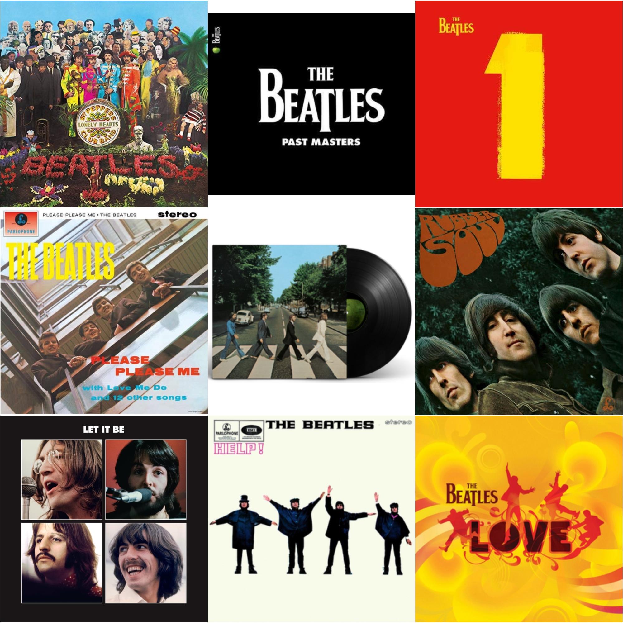 Beatles - Help & Please Please Me & Rubber Soul & Past Masters 1 & 2 & Let It Be Special Edition & Love  & 1 (2015 Reissue) & Sgt. Pepper's Lonely Hearts Club Band (2017 Stereo Mix/180G/Original Stencils) & Abbey Road Anniversary - LP Vinyl Bundle