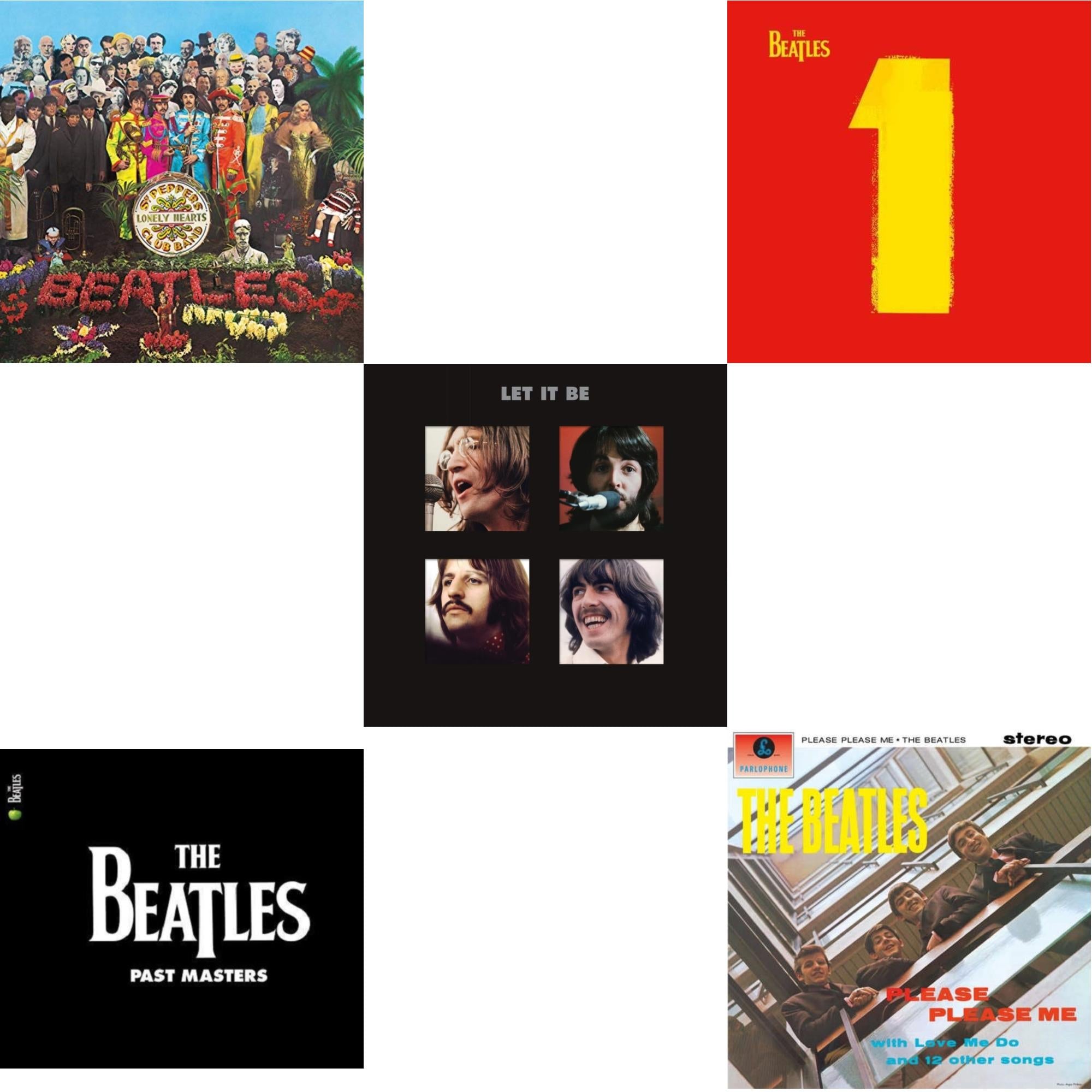 Please Please Me & Past Masters 1 & 2 & Let It Be Special Edition (Super Deluxe/Slipbox/Book/4LP/12Inch Ep Box Set) & 1 (2015 Reissue) & Sgt. Pepper's Lonely Hearts Club Band (2017 Stereo Mix/180G/Original Stencils)