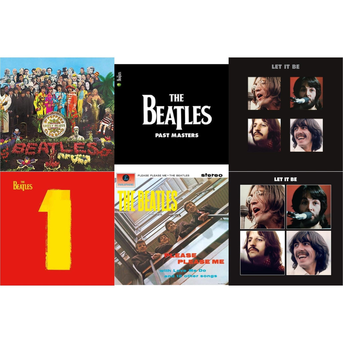 Please Please Me & Past Masters 1 & 2 & Let It Be Special Edition & Let It Be Special Edition (Super Deluxe/Slipbox/Book/4LP/12Inch Ep Box Set) & 1 (2015 Reissue) & Sgt. Pepper's Lonely Hearts Club Band (2017 Stereo Mix/180G/Original Stencils)