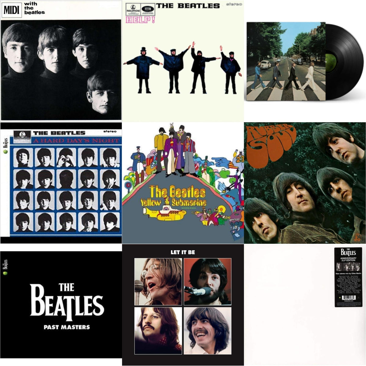 Hard Day's Night & Help & Rubber Soul & With The Beatles & Yellow Submarine & Past Masters 1 & 2 & Let It Be Special Edition & Beatles (The White Album) (2LP) & Abbey Road Anniversary