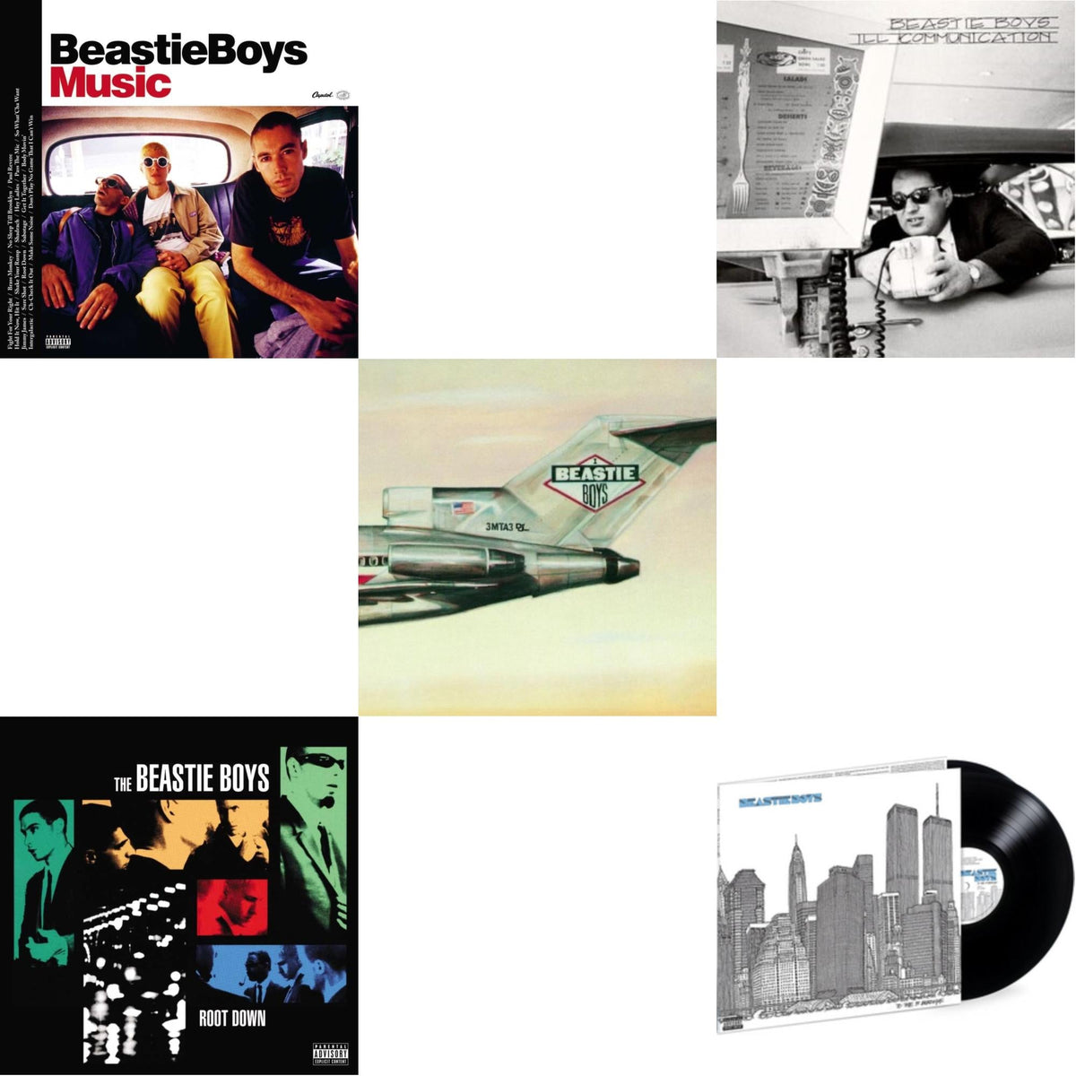 Ill Communication (30Th Anniversary Deluxe Edition) (3LP) & Beastie Boys Music (2LP) & Licensed To Ill (30Th Anniversary Edition) & To The 5 Boroughs (180G/2LP) & Root Down Ep
