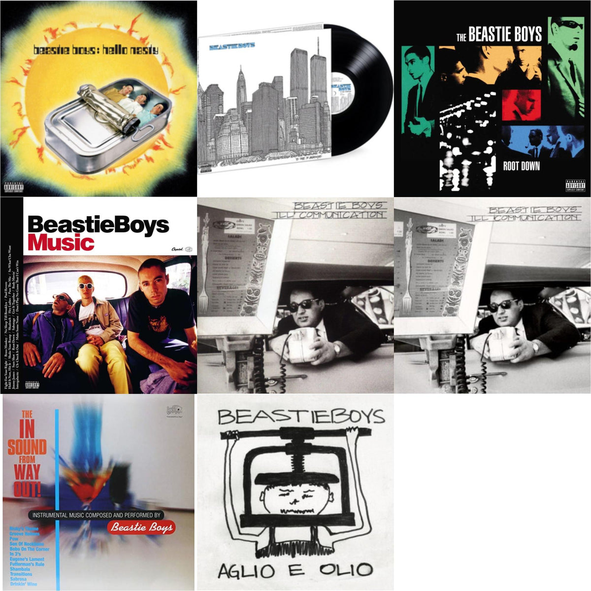 Ill Communication & Hello Nasty & Aglio E Olio & Ill Communication (30Th Anniversary Deluxe Edition) (3LP) & Beastie Boys Music (2LP) & In Sound From Way Out (180G) & To The 5 Boroughs (180G/2LP) & Root Down Ep