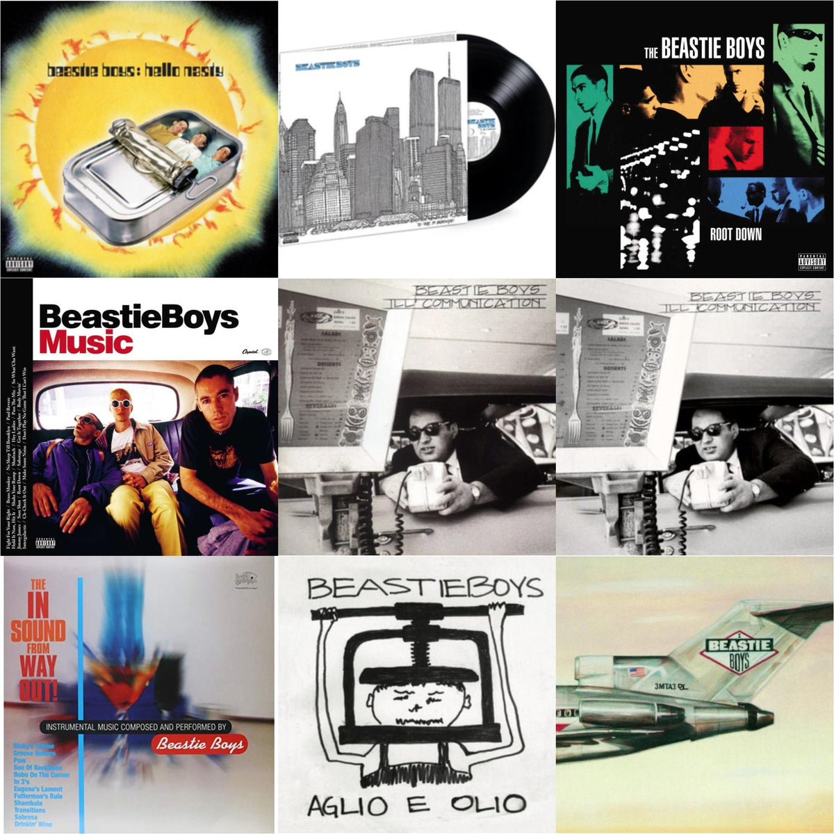 Ill Communication & Hello Nasty & Aglio E Olio & Ill Communication (30Th Anniversary Deluxe Edition) (3LP) & Beastie Boys Music (2LP) & Licensed To Ill (30Th Anniversary Edition) & In Sound From Way Out (180G) & To The 5 Boroughs (180G/2LP) & Root Down Ep
