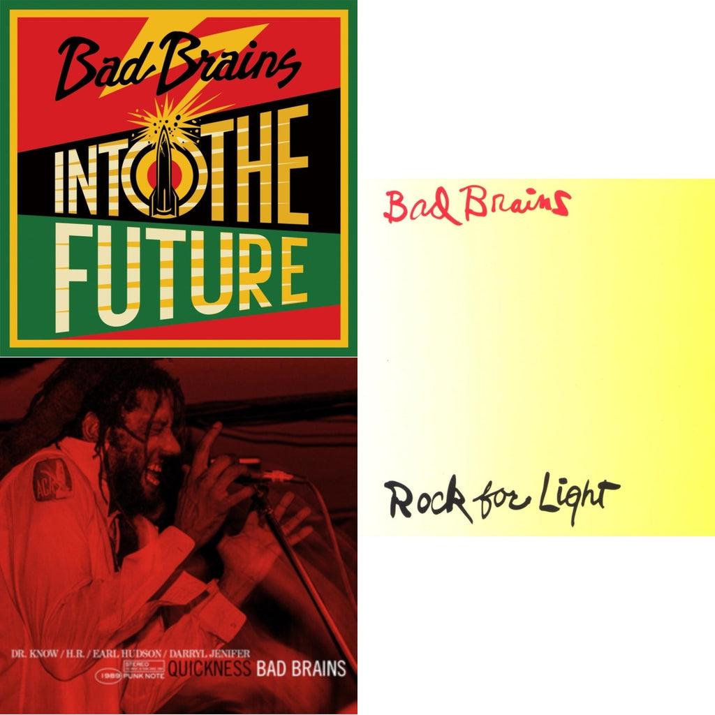 Bad Brains - Into The Future (Green, Yellow, Red Splatter LP Vinyl) & Quickness (Punk Note) & Rock For Light (Burnt Orange LP Vinyl)
