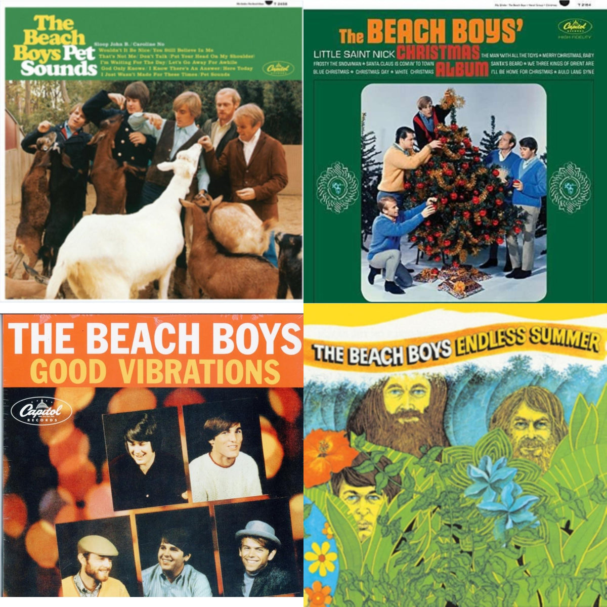 Endless Summer & Beach Boys' Christmas Album (Mono) & Pet Sounds (Stereo) & Good Vibrations (Orange/Yellow Swirl-Marble LP Vinyl)