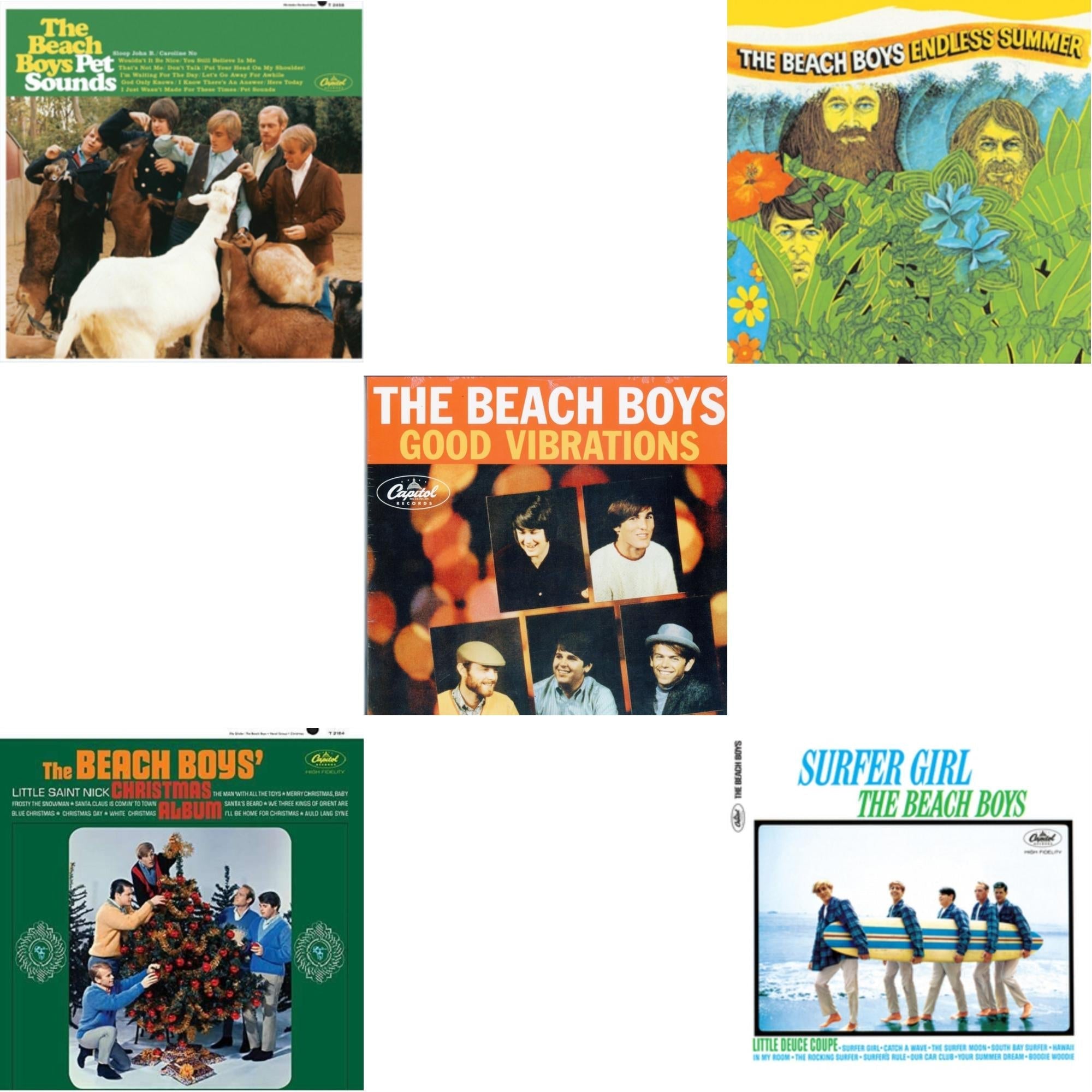 Endless Summer & Beach Boys' Christmas Album (Mono) & Pet Sounds (Stereo) & Surfer Girl (75Th Anniversary) & Good Vibrations (Orange/Yellow Swirl-Marble LP Vinyl)