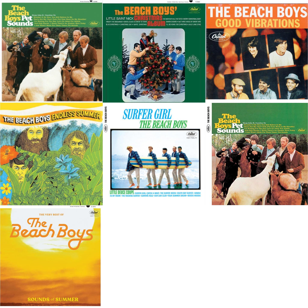 Endless Summer & Sounds Of Summer: The Very Best Of The Beach Boys (Remastered/2LP) & Beach Boys' Christmas Album (Mono) & Pet Sounds (Mono) & Pet Sounds (Stereo) & Surfer Girl (75Th Anniversary) & Good Vibrations (Orange/Yellow Swirl-Marble LP Vinyl)