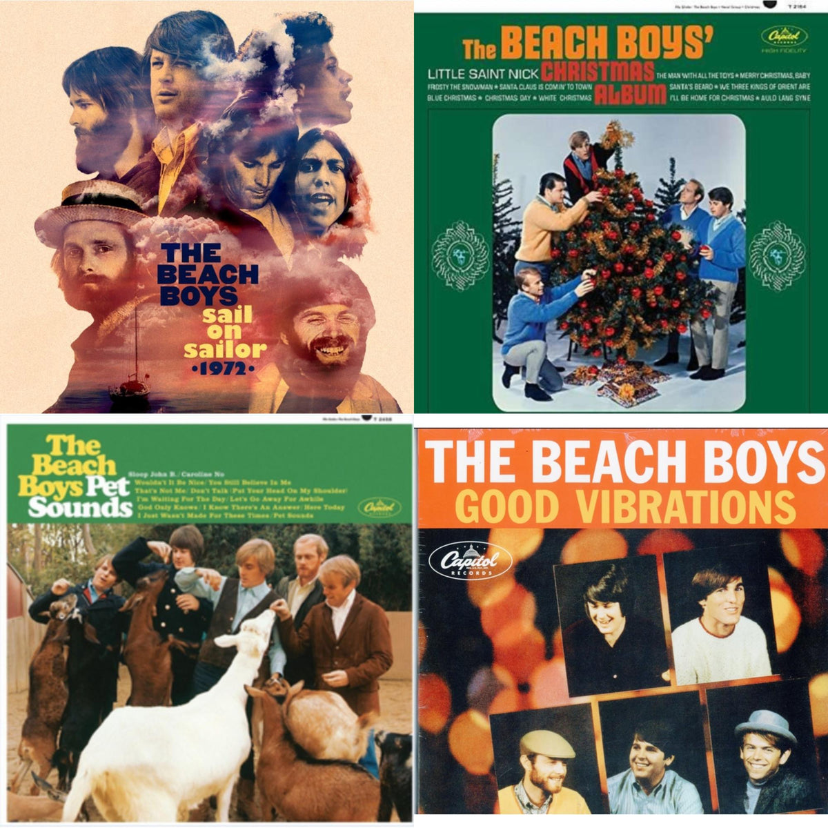 Sail On Sailor (2LP/7Inch) & Beach Boys' Christmas Album (Mono) & Pet Sounds (Stereo) & Good Vibrations (Orange/Yellow Swirl-Marble LP Vinyl)