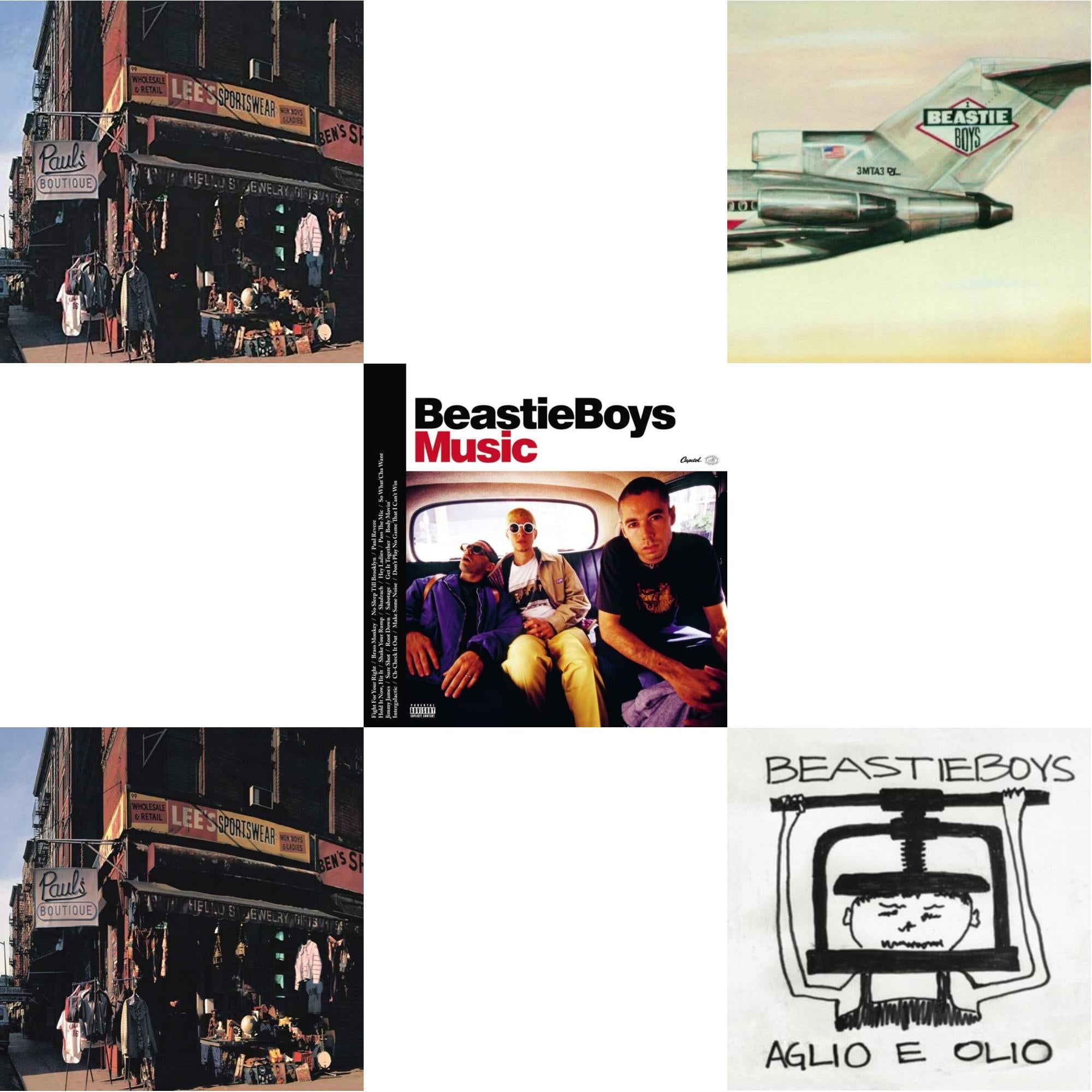 Paul's Boutique (20Th Anniversary) & Aglio E Olio & Beastie Boys Music (2LP) & Licensed To Ill (30Th Anniversary Edition) & Paul's Boutique (2LP)