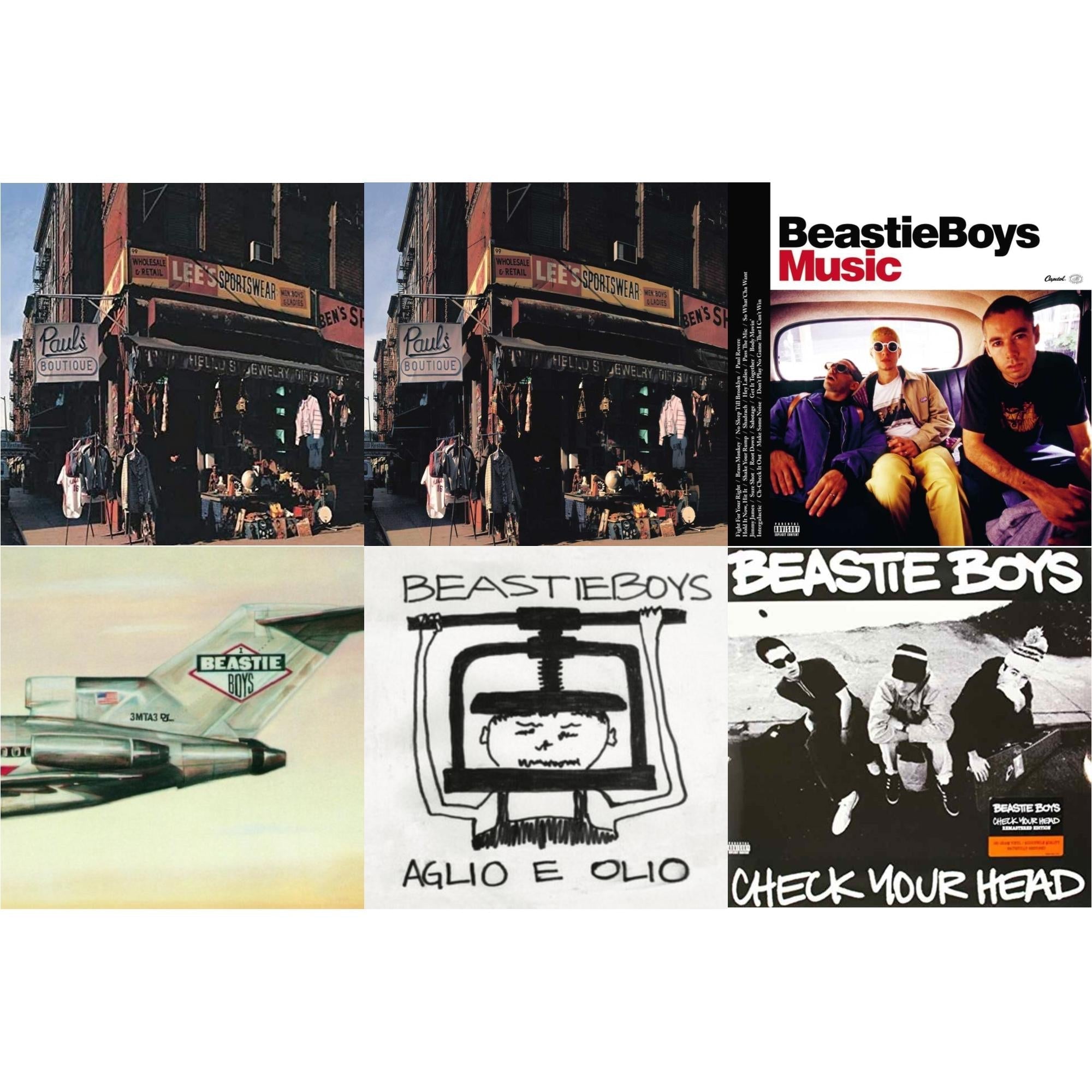 Paul's Boutique (20Th Anniversary) & Check Your Head & Aglio E Olio & Beastie Boys Music (2LP) & Licensed To Ill (30Th Anniversary Edition) & Paul's Boutique (2LP)