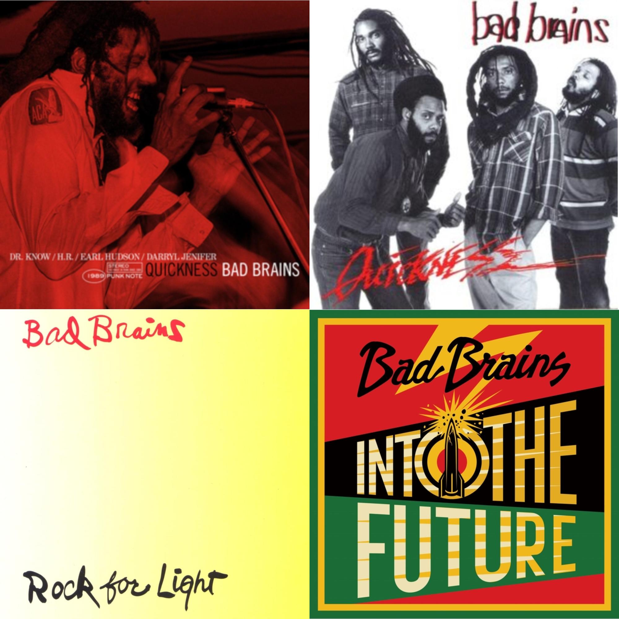 Bad Brains - Quickness (Punk Note) & Quickness & Rock For Light (Burnt Orange LP Vinyl) & Into The Future (Green, Yellow, Red Splatter LP Vinyl)