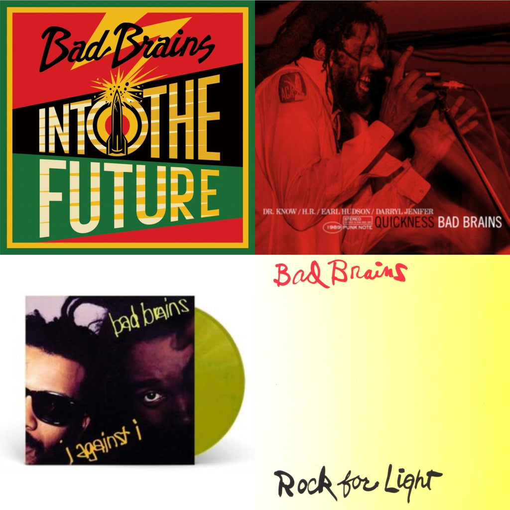 Bad Brains - Into The Future (Green, Yellow, Red Splatter LP Vinyl) & Quickness (Punk Note) & I Against I (Plutonium LP Vinyl) & Rock For Light (Burnt Orange LP Vinyl)