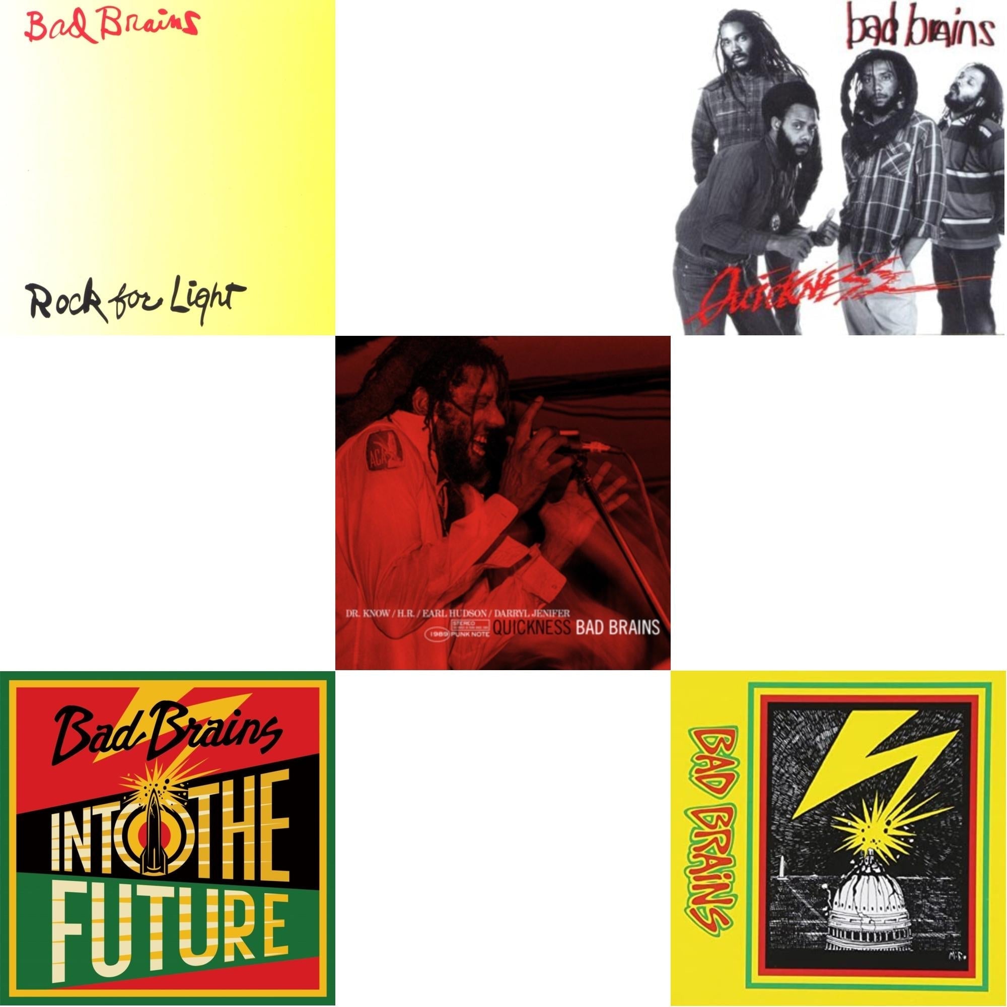 Bad Brains - Into The Future (Green, Yellow, Red Splatter LP Vinyl) & Bad Brains & Quickness & Quickness (Punk Note) & Rock For Light (Burnt Orange LP Vinyl)