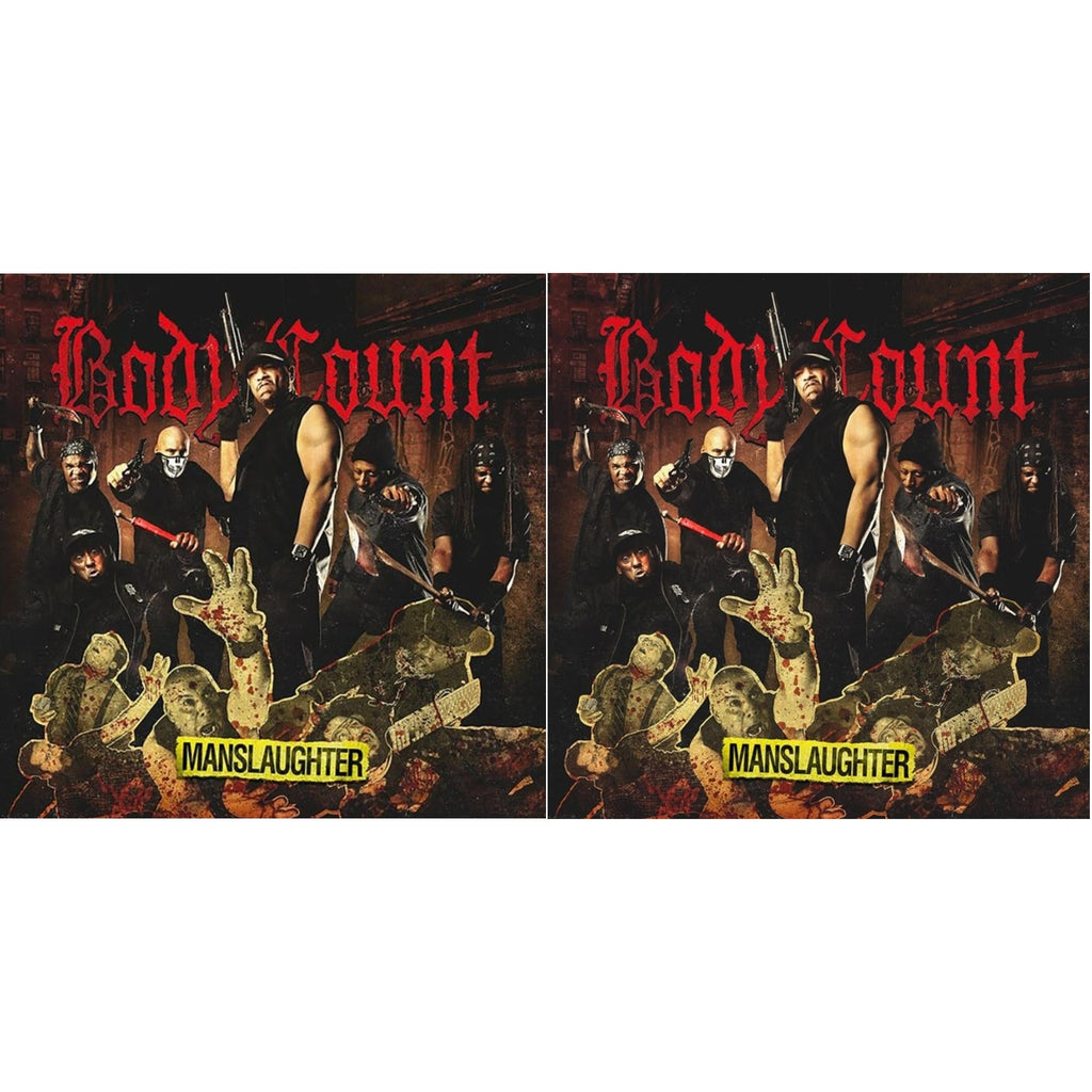 Body Count - Manslaughter (Cloudy Blood Red/Ultra Clear LP Vinyl) & Manslaughter (X) (Black-Yellow Striped / Black-Silver Splatter LP Vinyl) (I)
