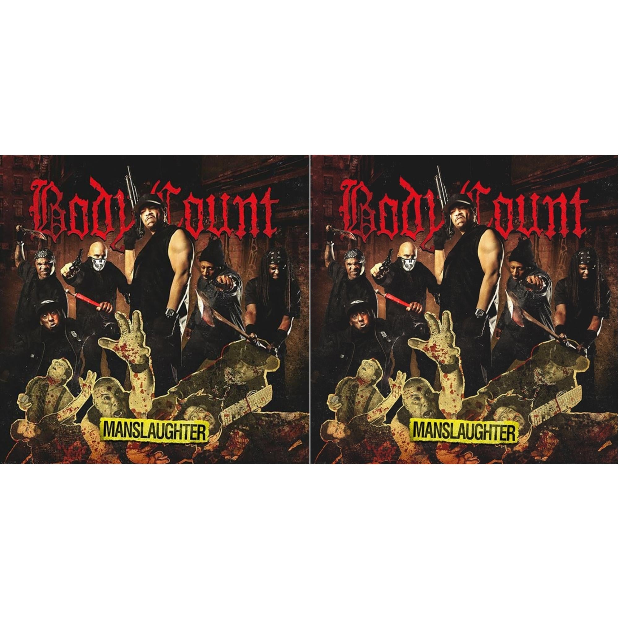 Body Count - Manslaughter (Cloudy Blood Red/Ultra Clear LP Vinyl) & Manslaughter (X) (Black-Yellow Striped / Black-Silver Splatter LP Vinyl) (I)