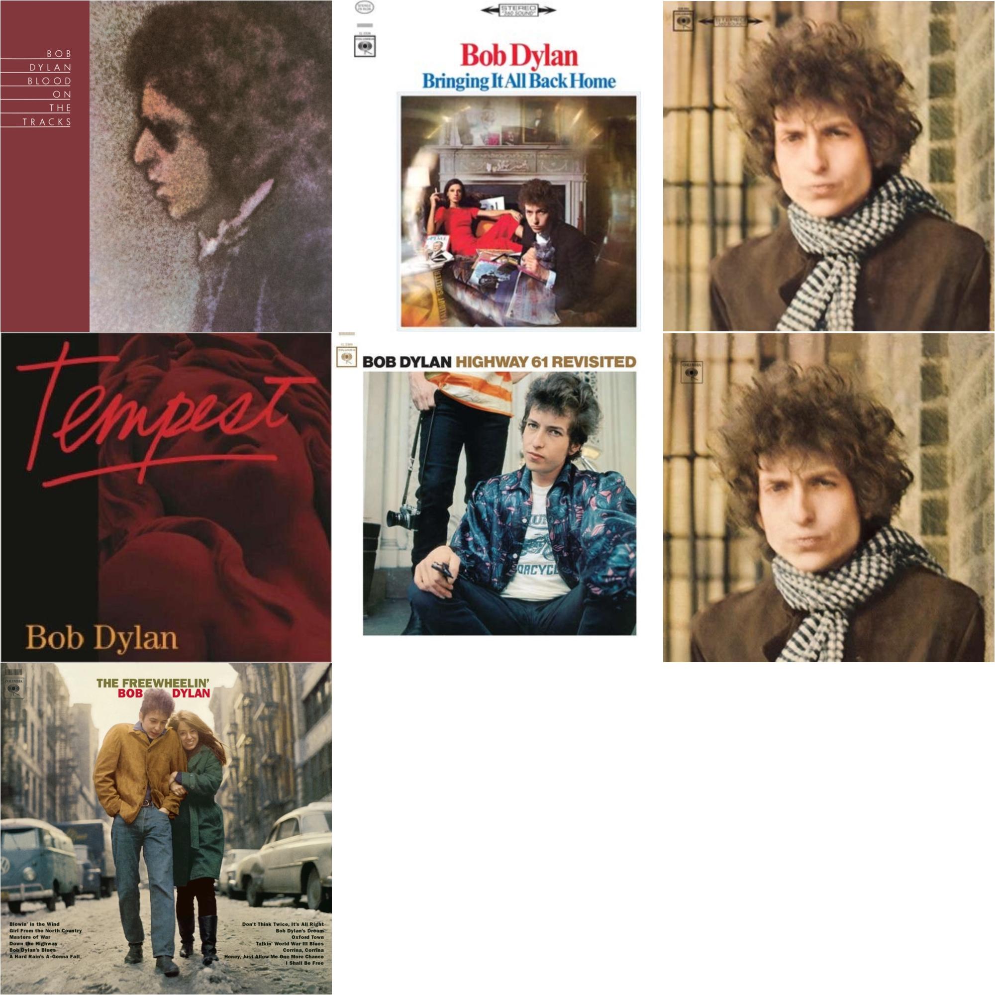 Blood On The Tracks (150G/Dl Insert) & Bringing It All Back Home & Blonde On Blonde & Tempest (2LP/CD/180G/Gatefold) & Highway 61 Revisited & Blonde On Blonde & Freewheelin Bob Dylan (140G/Dl Code)