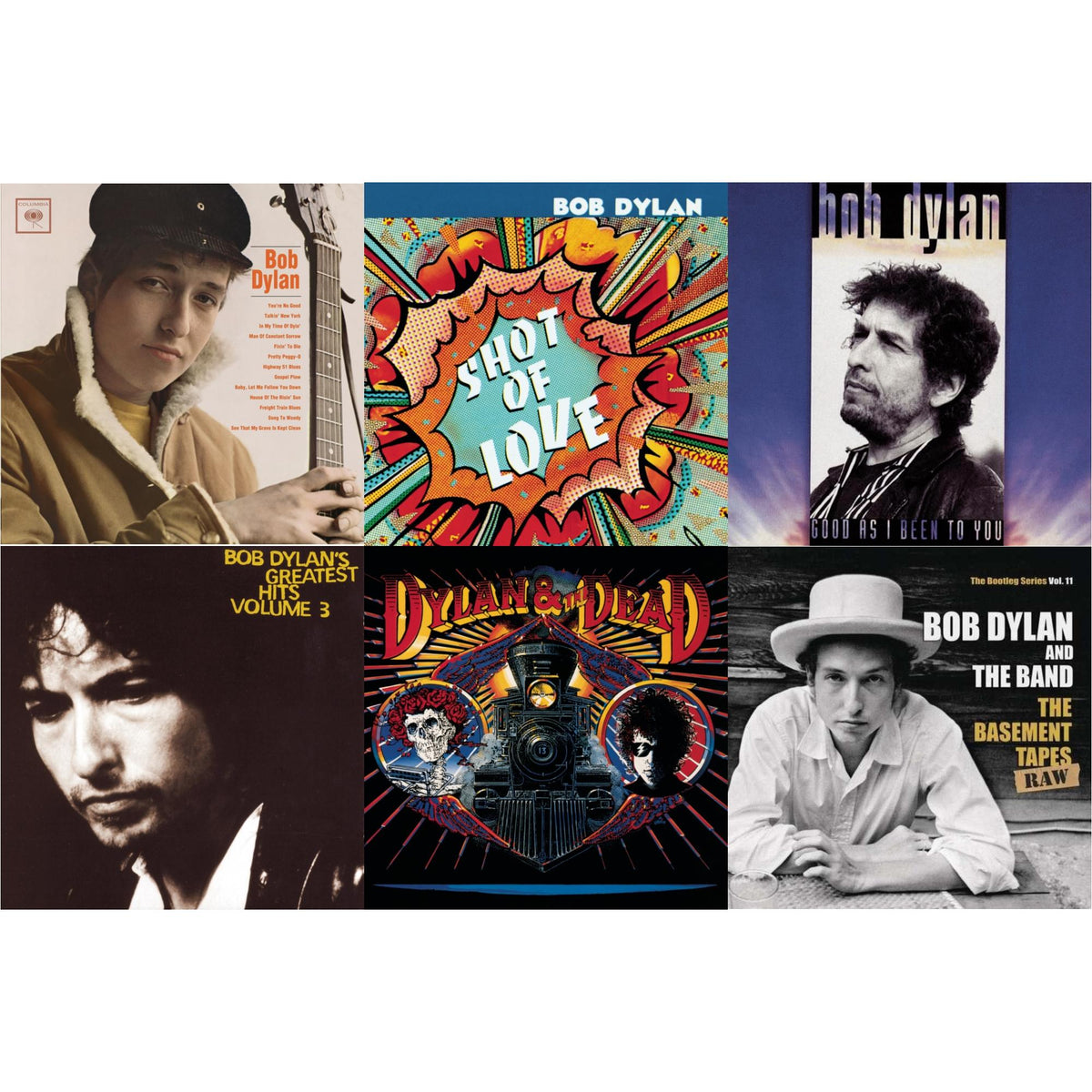 Bob Dylan & Shot Of Love & Good As I Been To You & Greatest Hits Vol.3 & Dylan & The Dead & Basement Tapes Raw: The Bootleg Series Vol.11