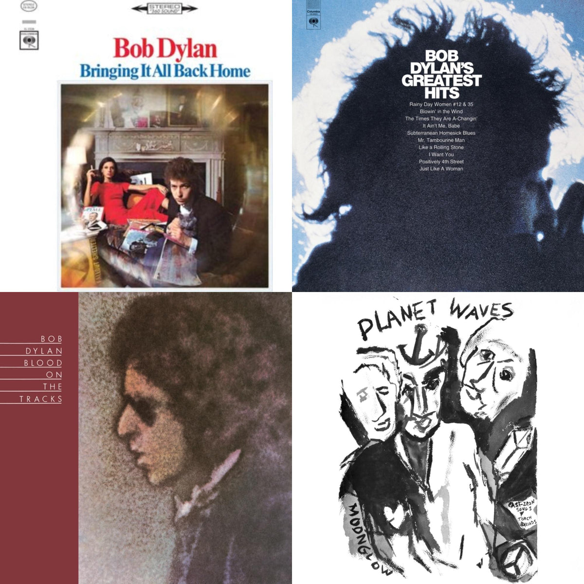 Planet Waves (150G LP Vinyl/Dl) & Blood On The Tracks (150G/Dl Insert) & Bringing It All Back Home & Greatest Hits (150G/Dl Card)