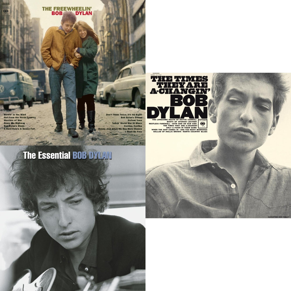Times They Are A-Changin (Mono) & Essential Bob Dylan & Freewheelin Bob Dylan (140G/Dl Code)