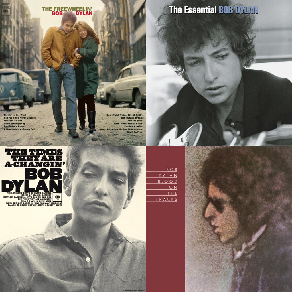 Blood On The Tracks (150G/Dl Insert) & Times They Are A-Changin (Mono) & Essential Bob Dylan & Freewheelin Bob Dylan (140G/Dl Code)