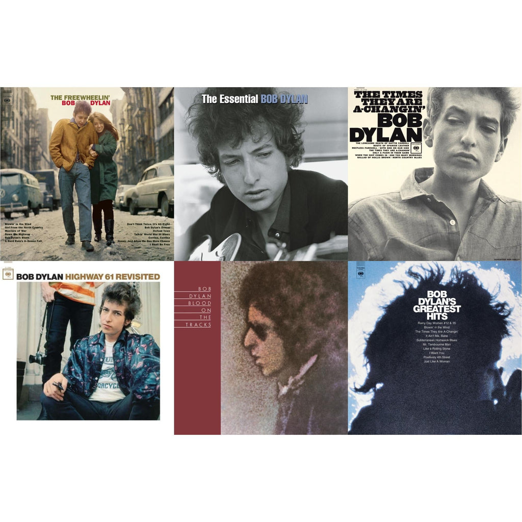 Blood On The Tracks (150G/Dl Insert) & Times They Are A-Changin (Mono) & Highway 61 Revisited & Essential Bob Dylan & Freewheelin Bob Dylan (140G/Dl Code) & Greatest Hits (150G/Dl Card)