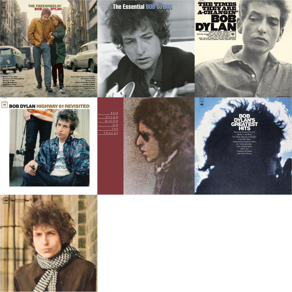 Blood On The Tracks (150G/Dl Insert) & Blonde On Blonde & Times They Are A-Changin (Mono) & Highway 61 Revisited & Essential Bob Dylan & Freewheelin Bob Dylan (140G/Dl Code) & Greatest Hits (150G/Dl Card)