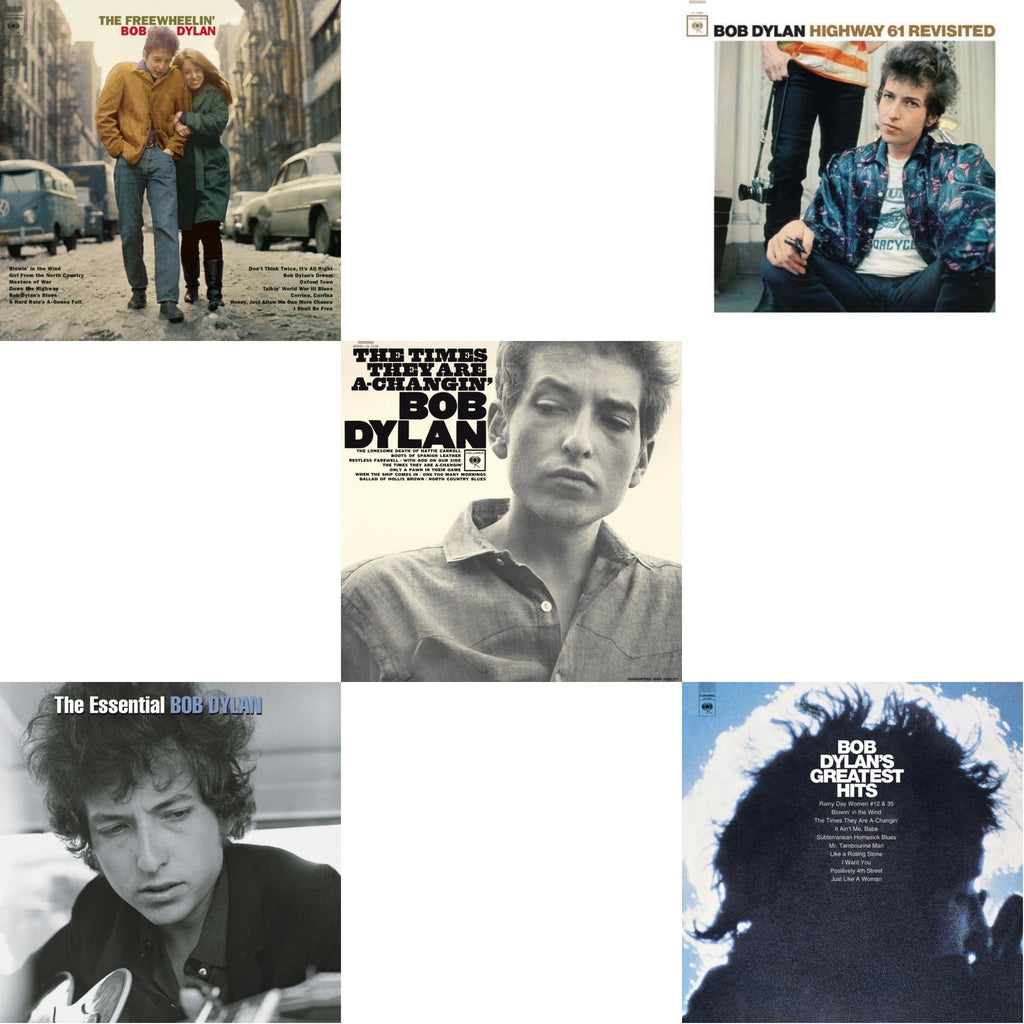 Times They Are A-Changin (Mono) & Highway 61 Revisited & Essential Bob Dylan & Freewheelin Bob Dylan (140G/Dl Code) & Greatest Hits (150G/Dl Card)