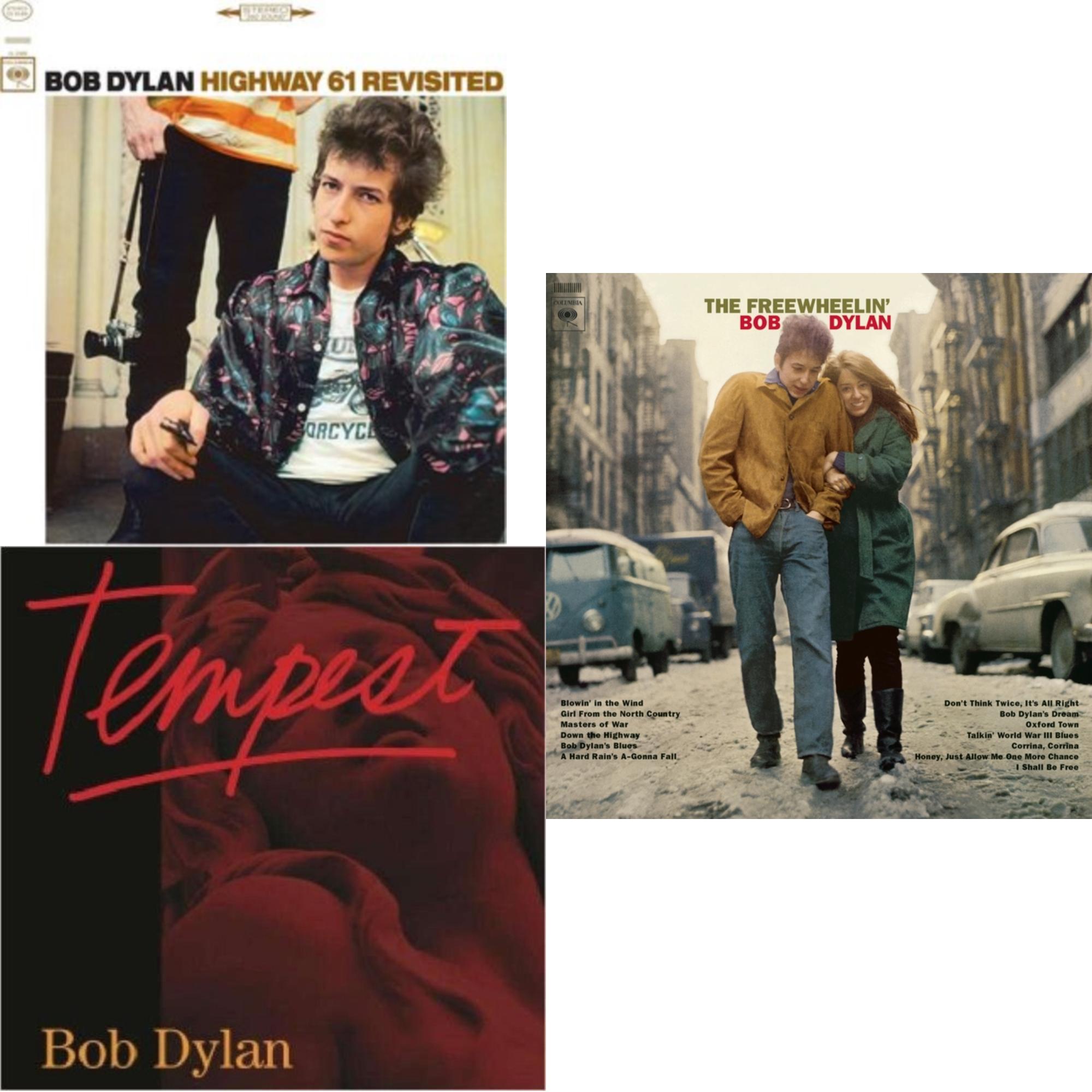 Highway 61 Revisited & Tempest (2LP/CD/180G/Gatefold) & Freewheelin Bob Dylan (140G/Dl Code)