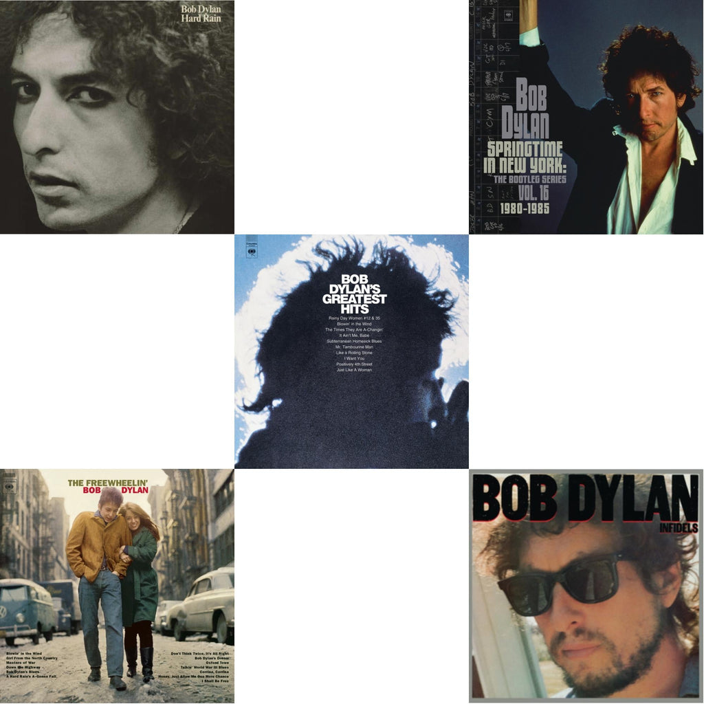 Infidels (150G/Dl Insert) & Springtime In New York: The Bootleg Series Vol. 16 (1980-1985) (2LP) & Hard Rain (150G/Dl Card) & Freewheelin Bob Dylan (140G/Dl Code) & Greatest Hits (150G/Dl Card)